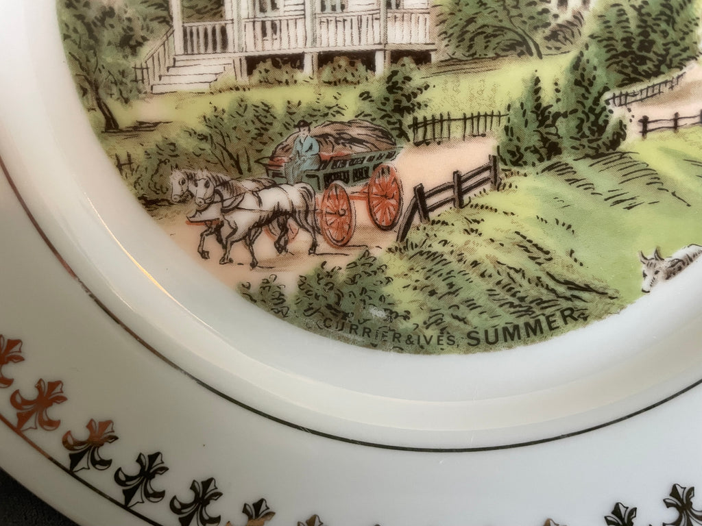 Currier & Ives “The Four Seasons” 1980 plates