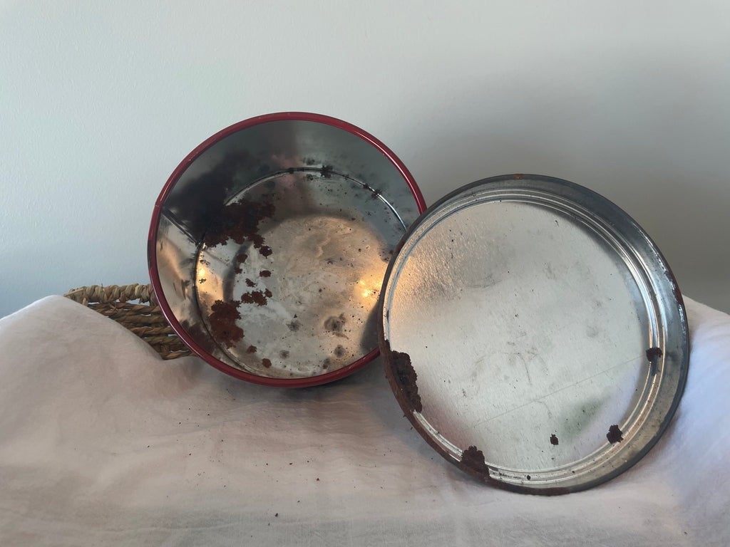 Mid 1980s Coca-Cola decorative round tin