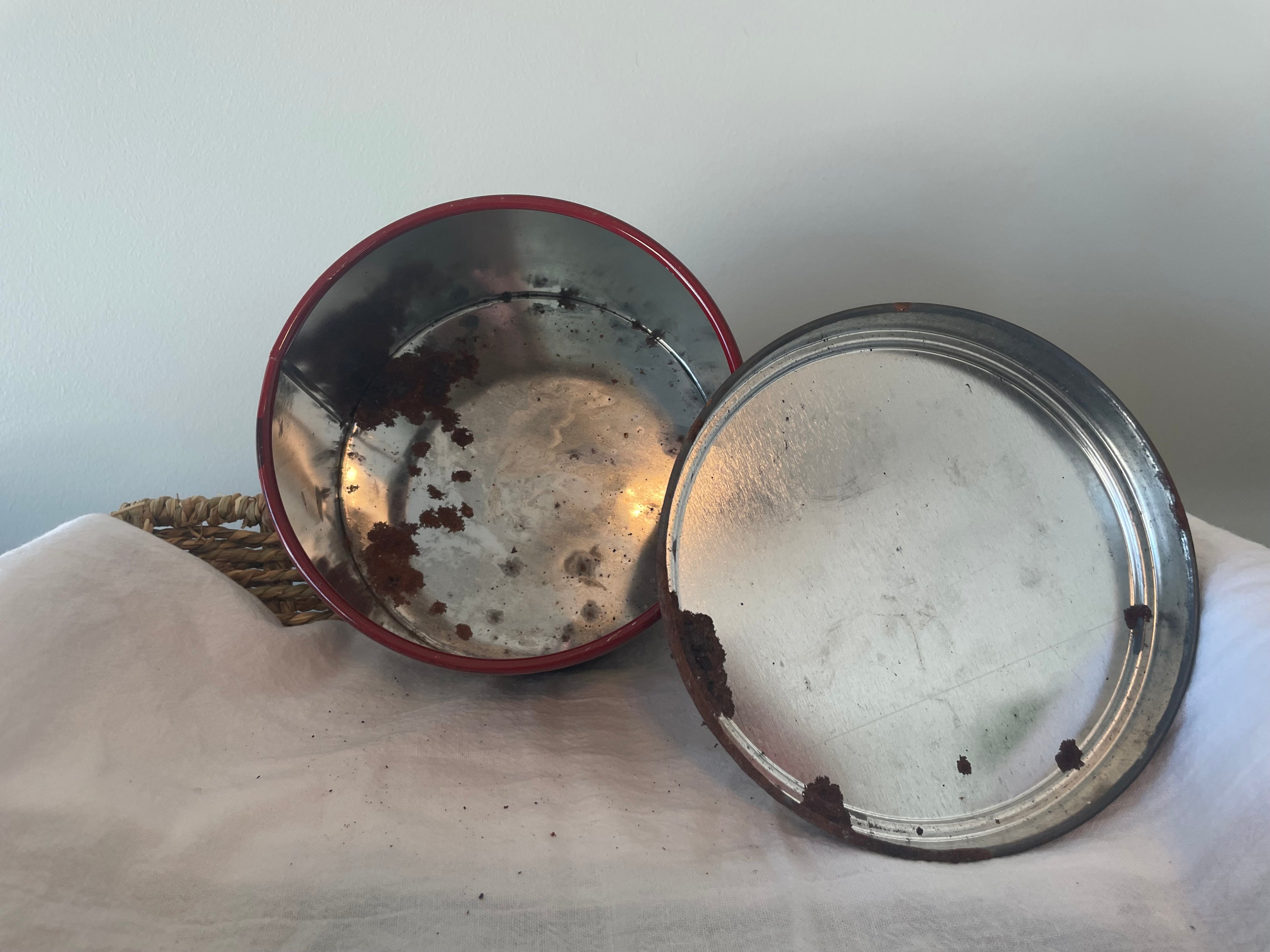 Mid 1980s Coca-Cola decorative round tin