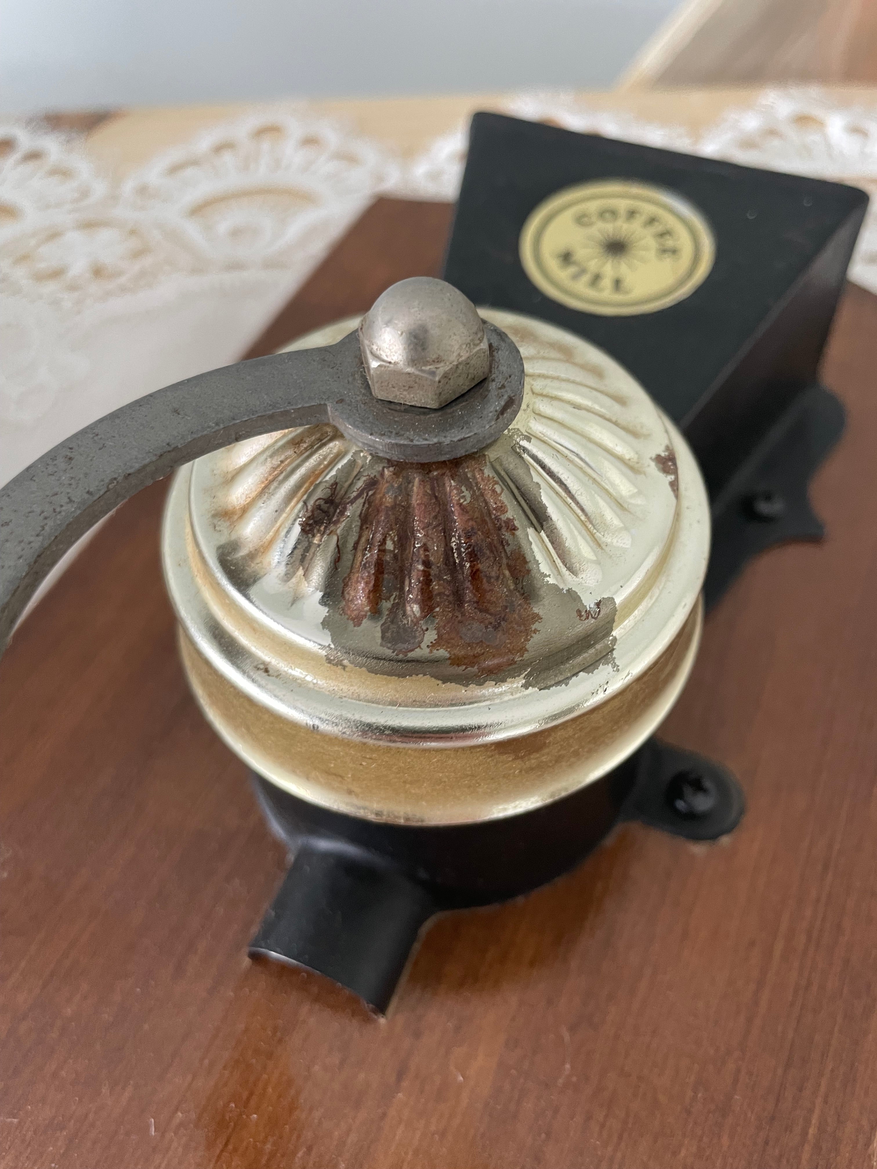 Vintage Coffee Mill grinder decorative plaque