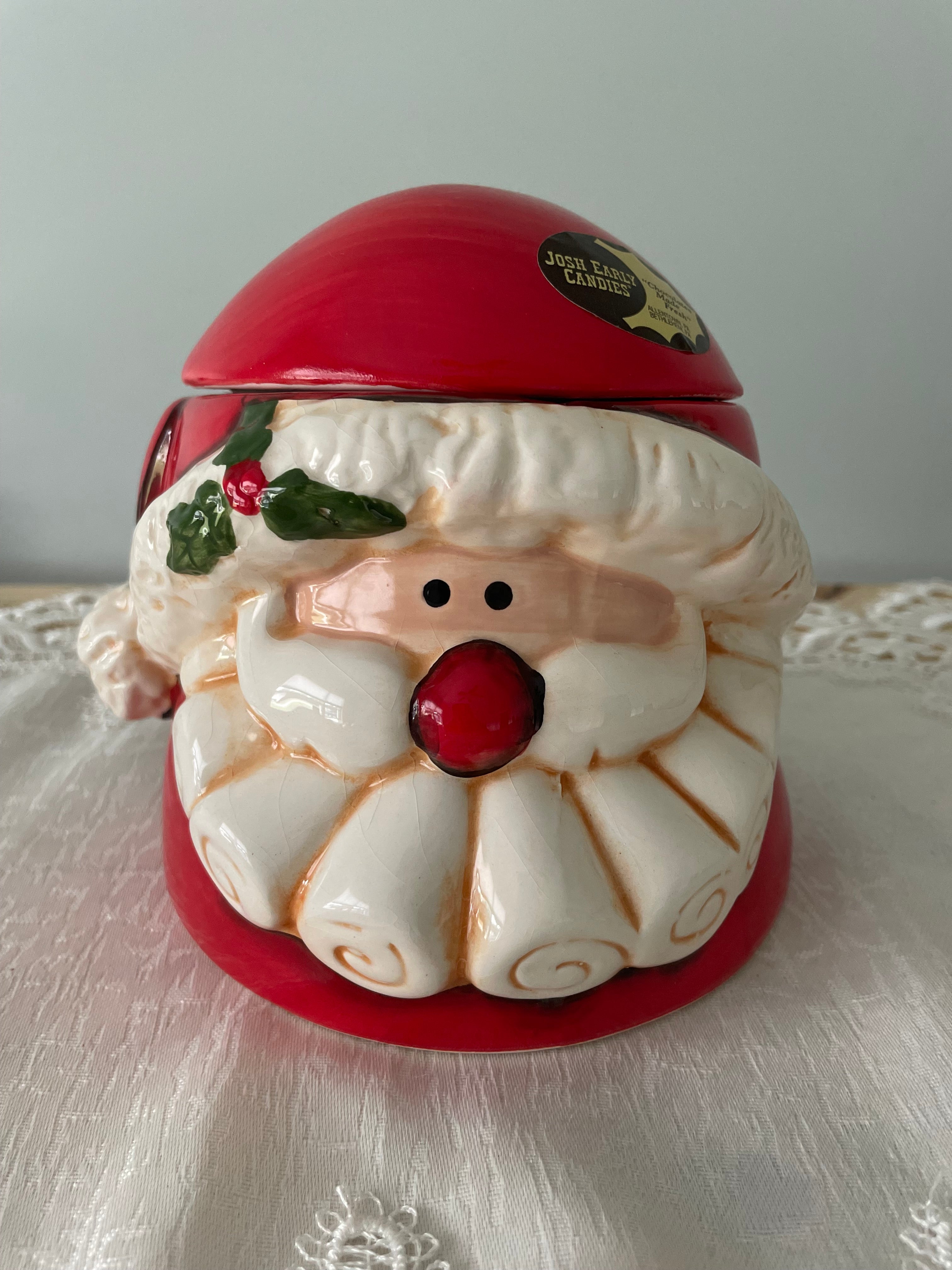 Ceramic Santa Claus candy jar