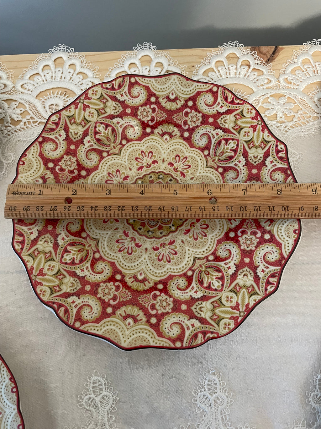 222 Fifth Lyria Saffron 8.5” plates