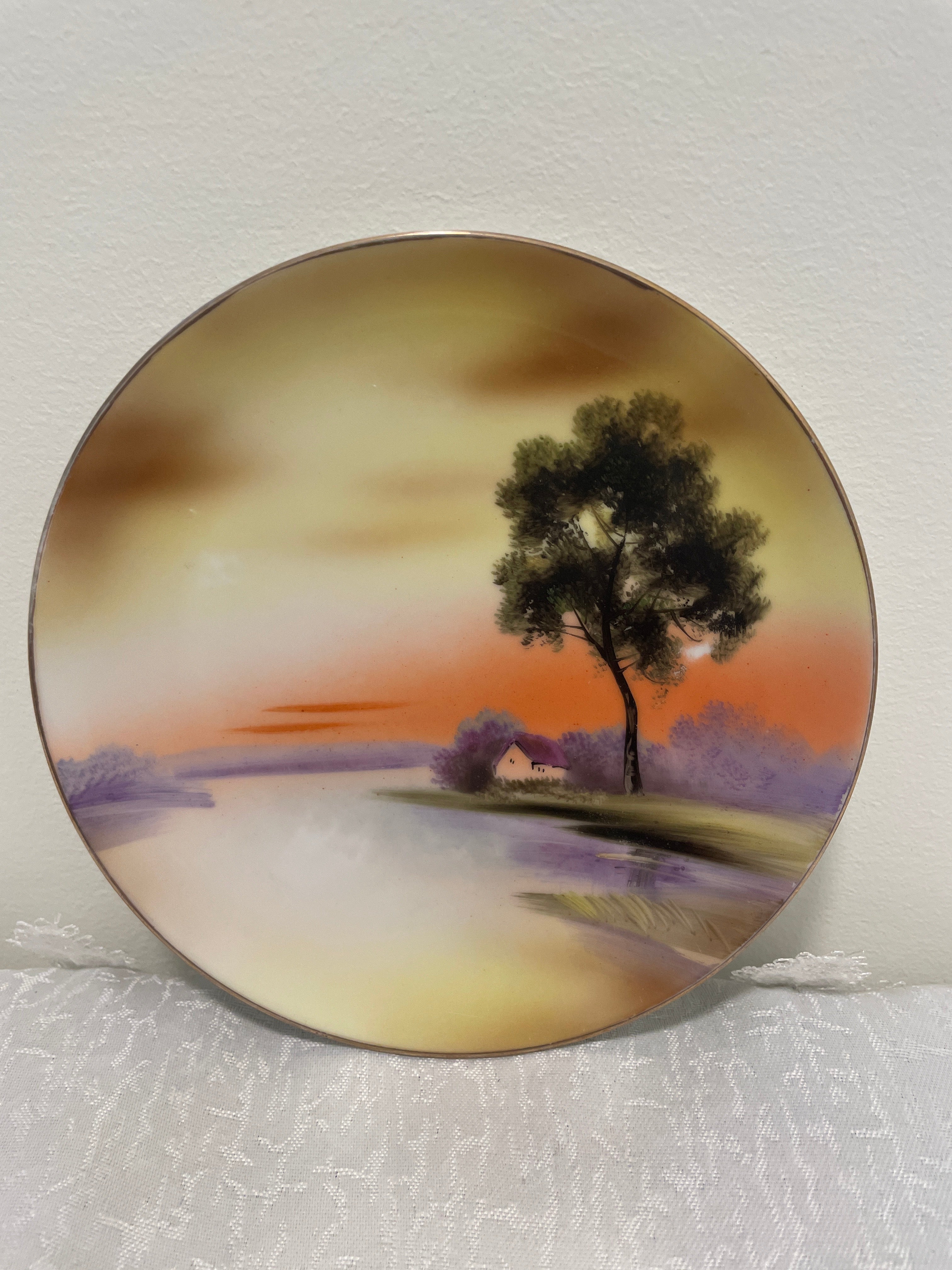 Vintage Noritake hand painted plates- Set of 4