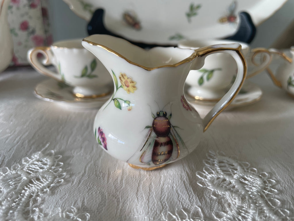 Adorable "Garden Tea Party" porcelain miniature tea set