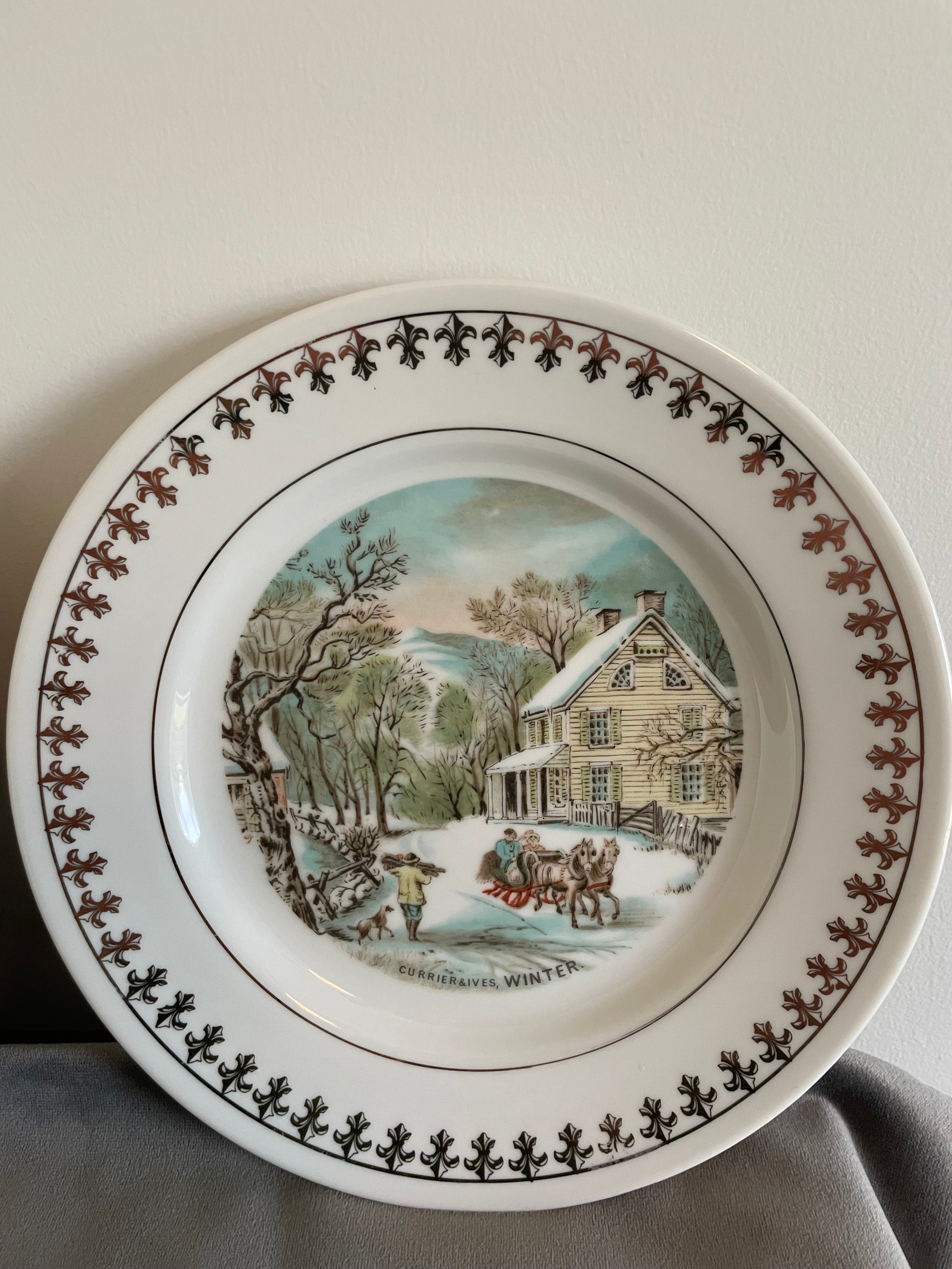 Currier & Ives “The Four Seasons” 1980 plates