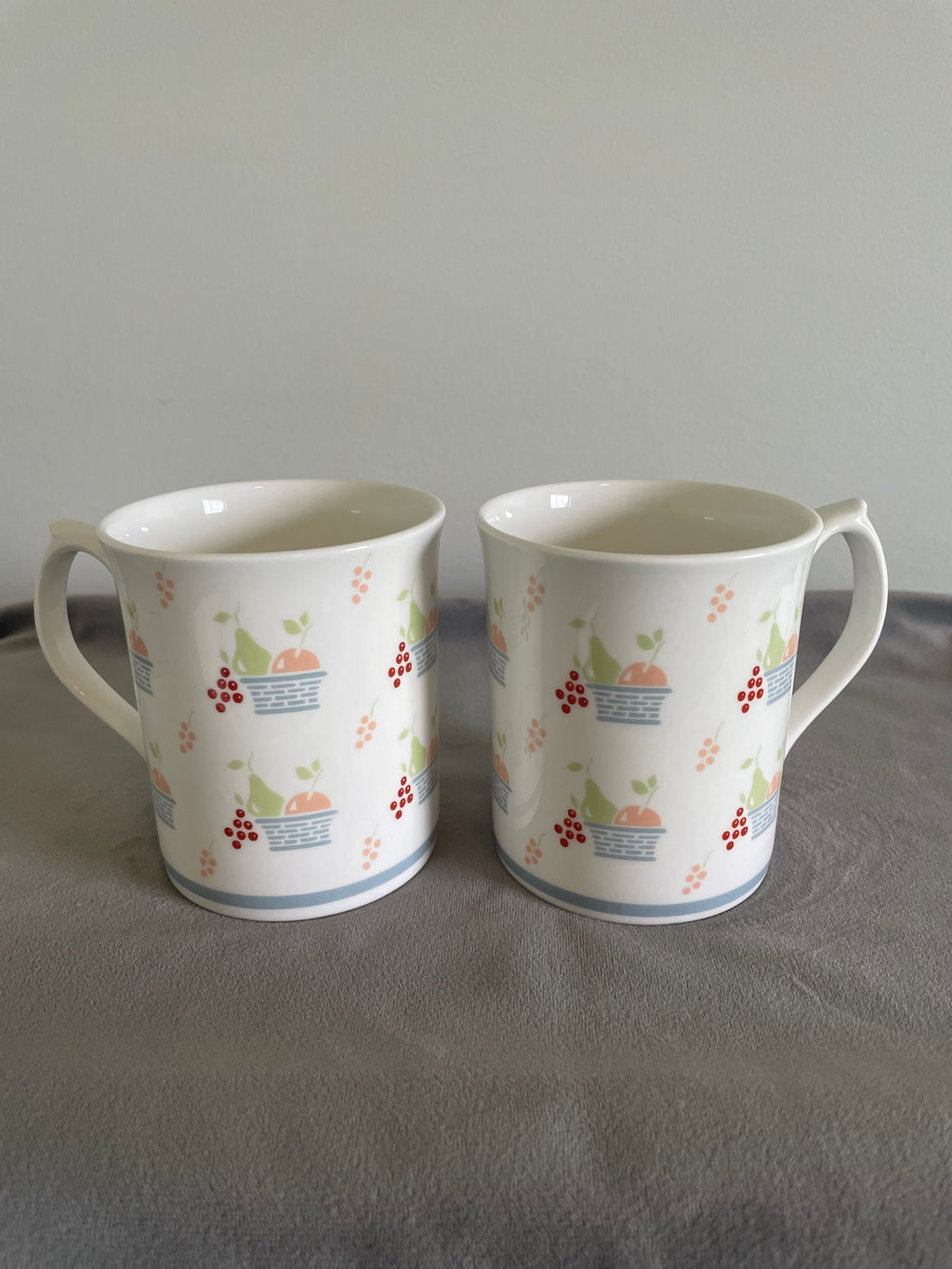 Elizabethan Staffordshire "Apples & Pears" mugs