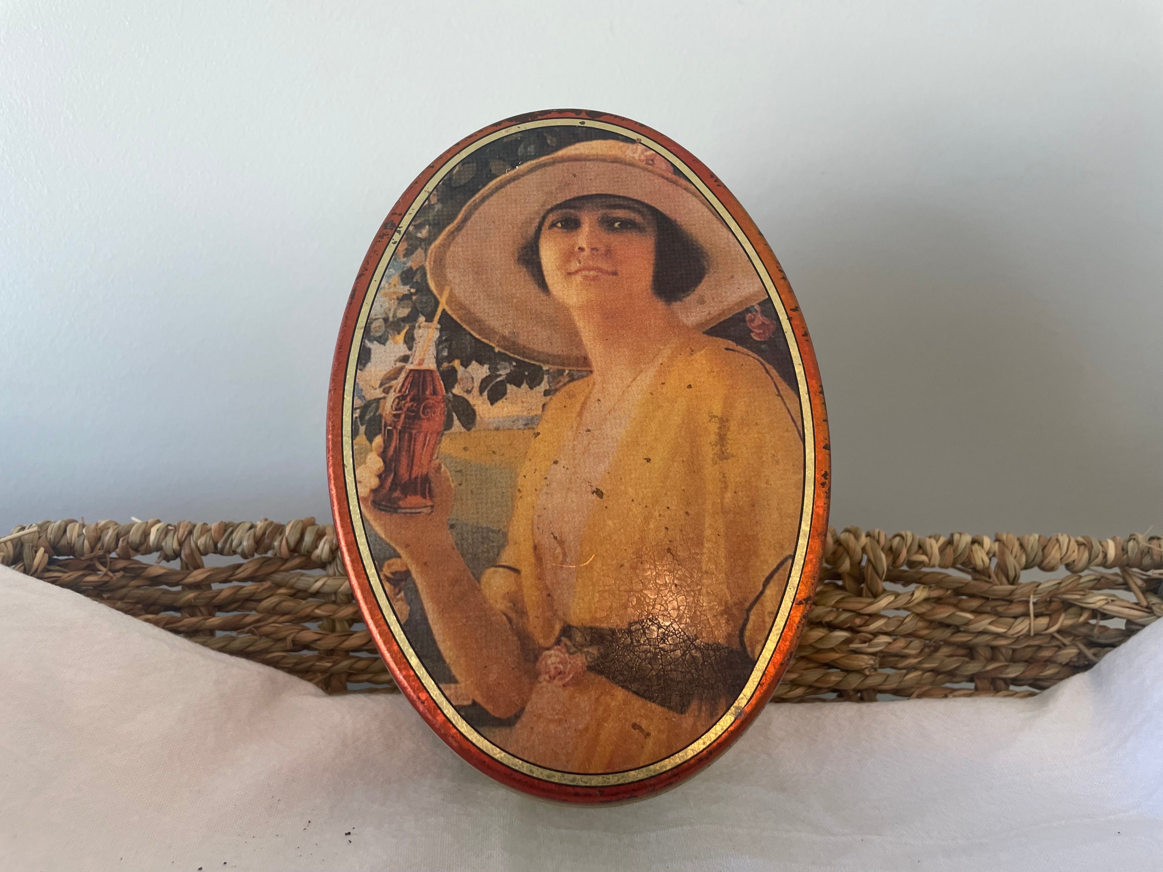 Mid 1990’s Coca-Cola oval gold tin