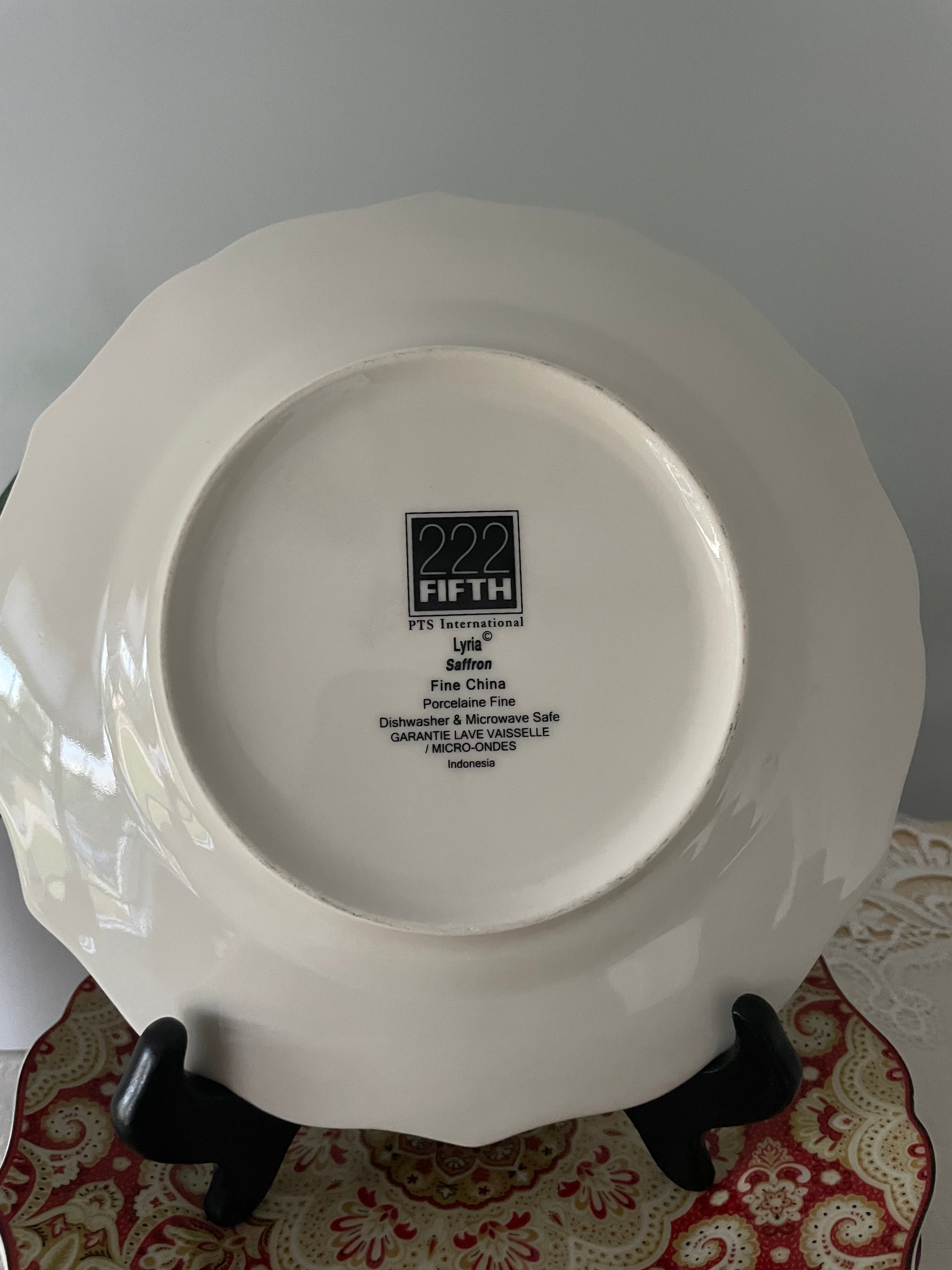 222 Fifth Lyria Saffron 8.5” plates