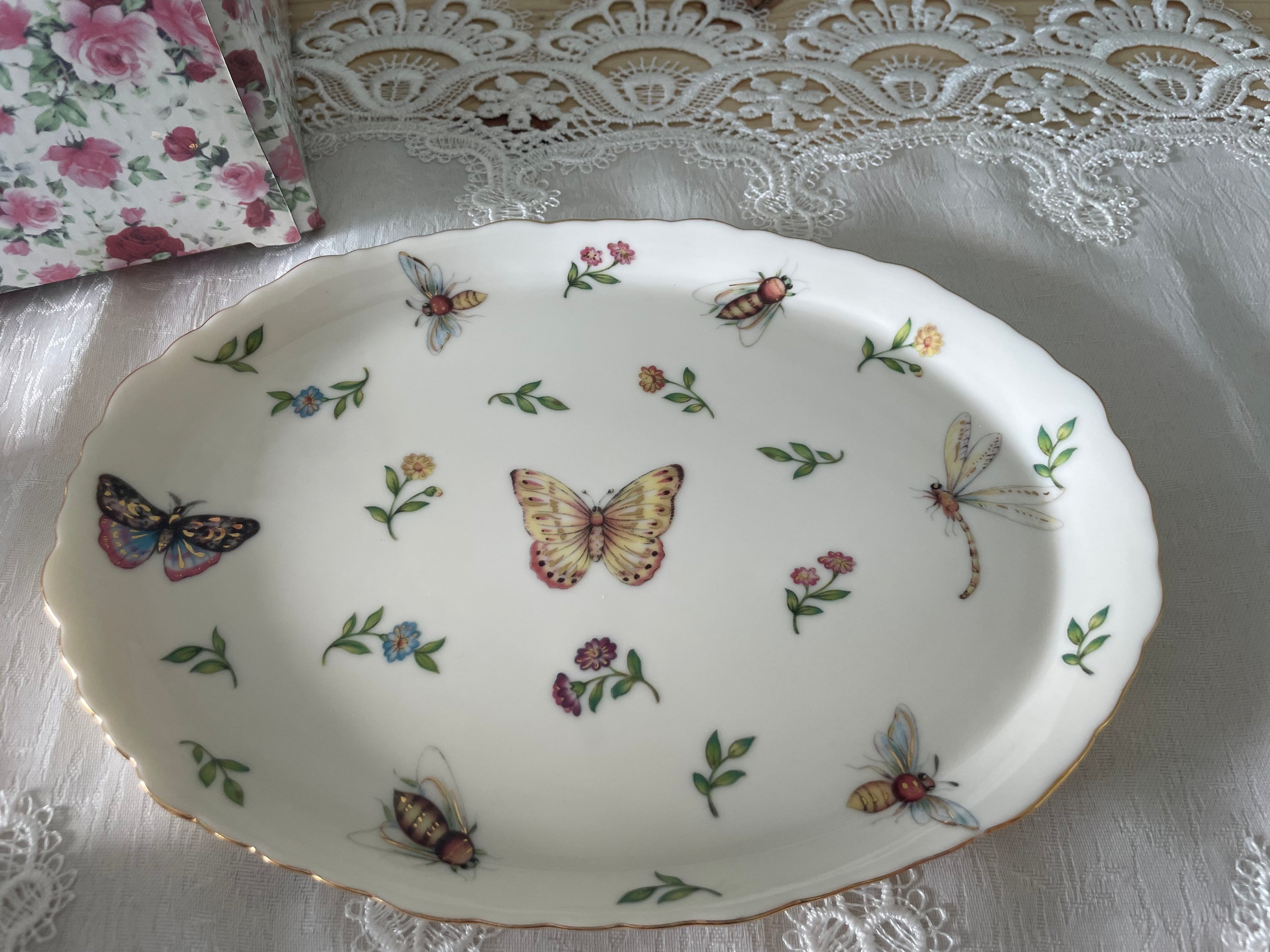 Adorable "Garden Tea Party" porcelain miniature tea set