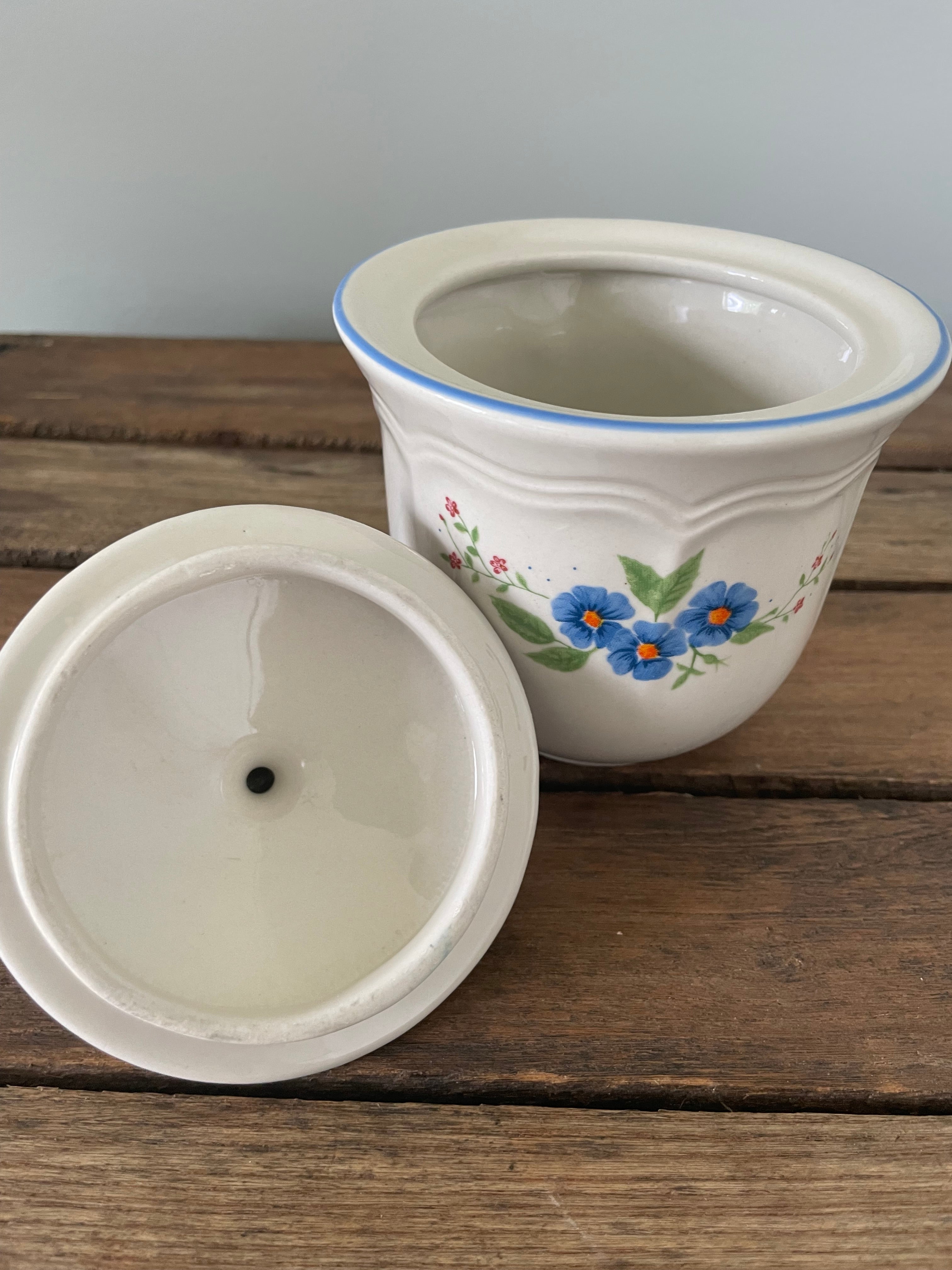 Vintage floral sugar bowl