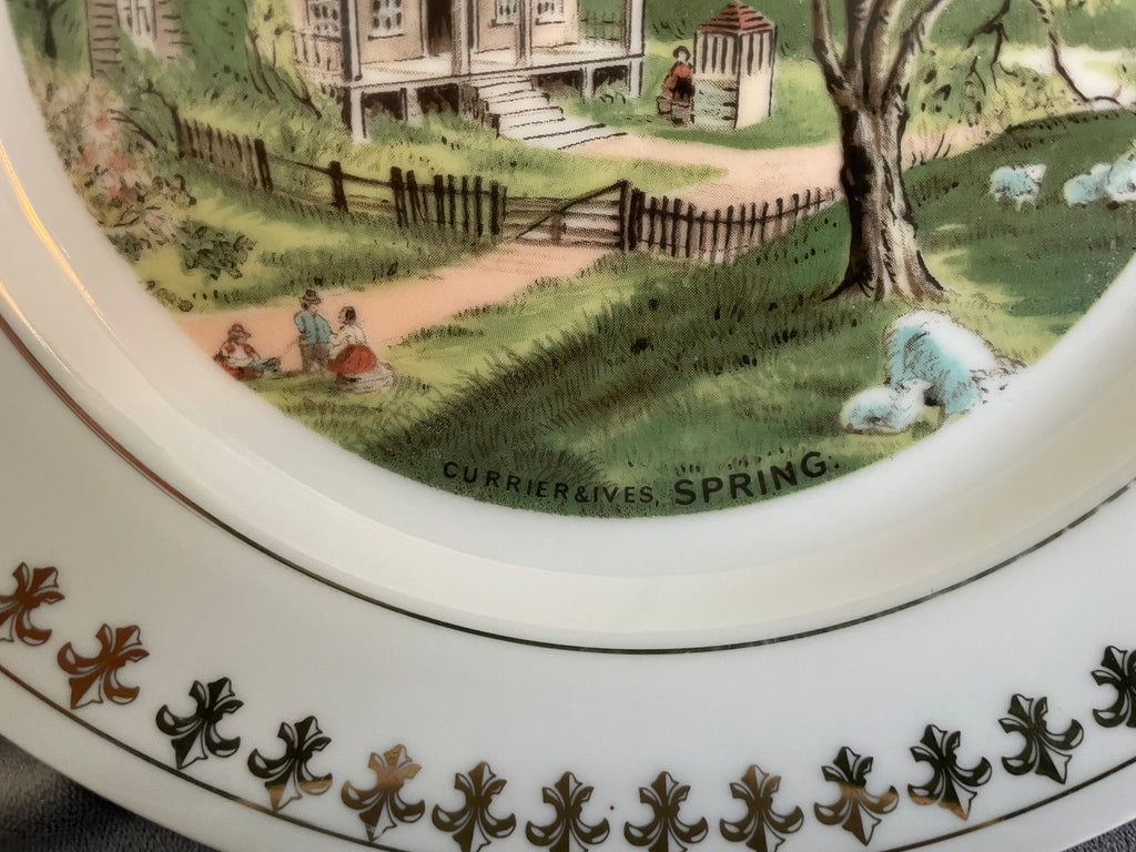 Currier & Ives “The Four Seasons” 1980 plates