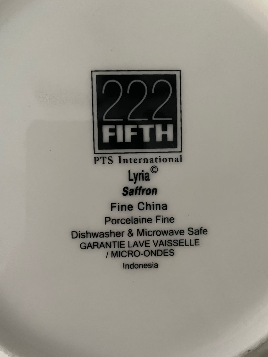 222 Fifth Lyria Saffron 8.5” plates