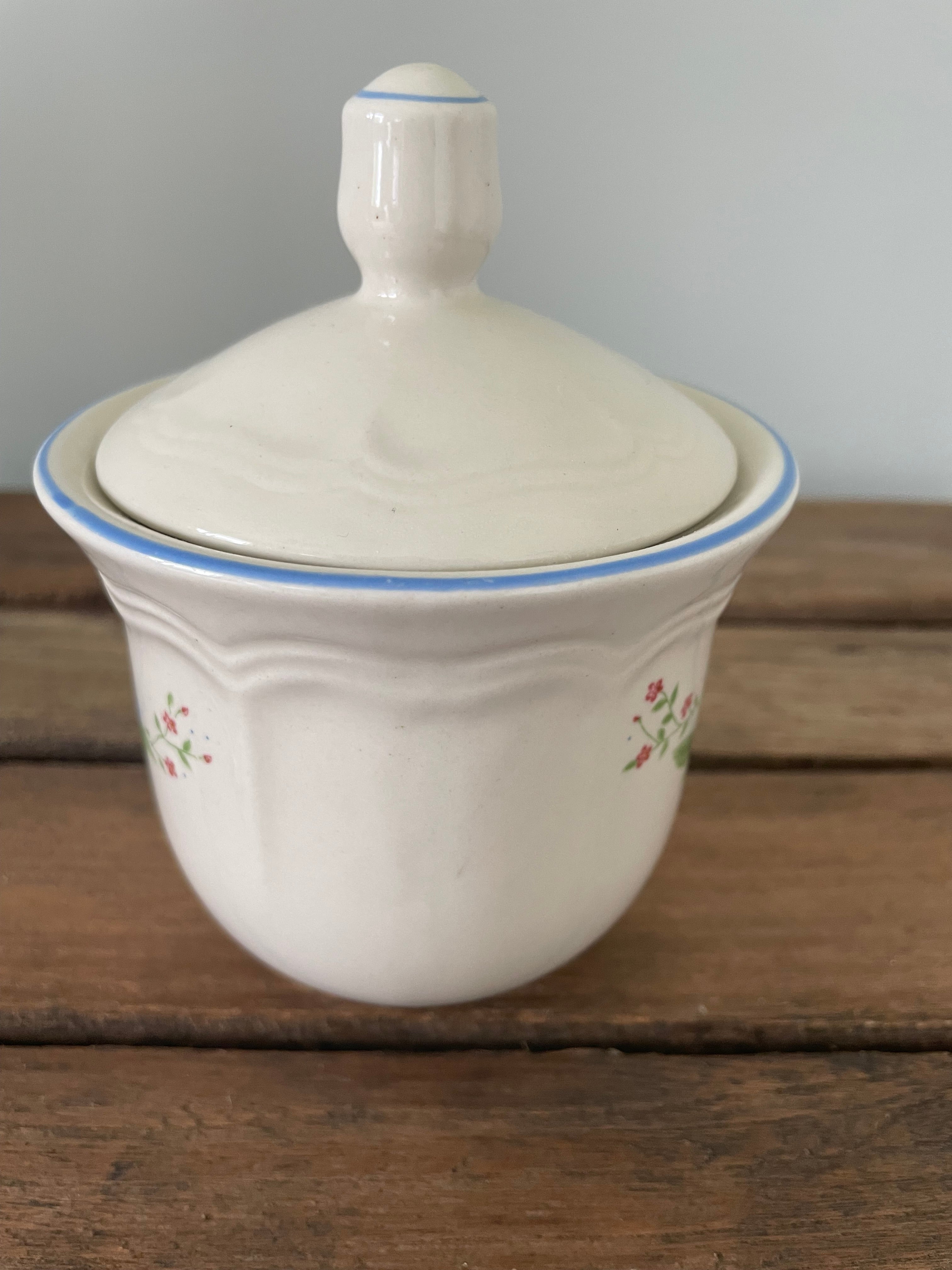 Vintage floral sugar bowl