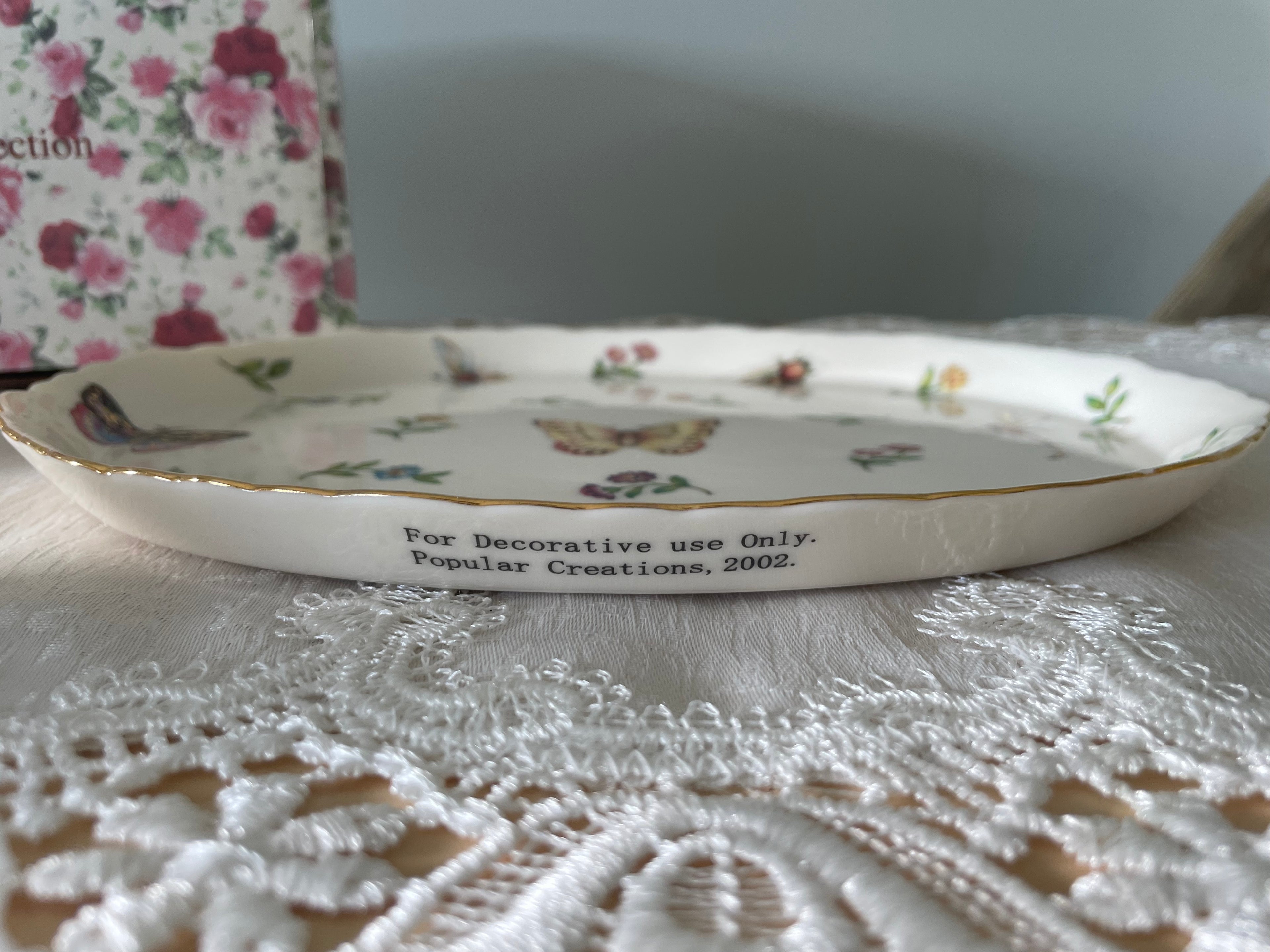 Adorable "Garden Tea Party" porcelain miniature tea set