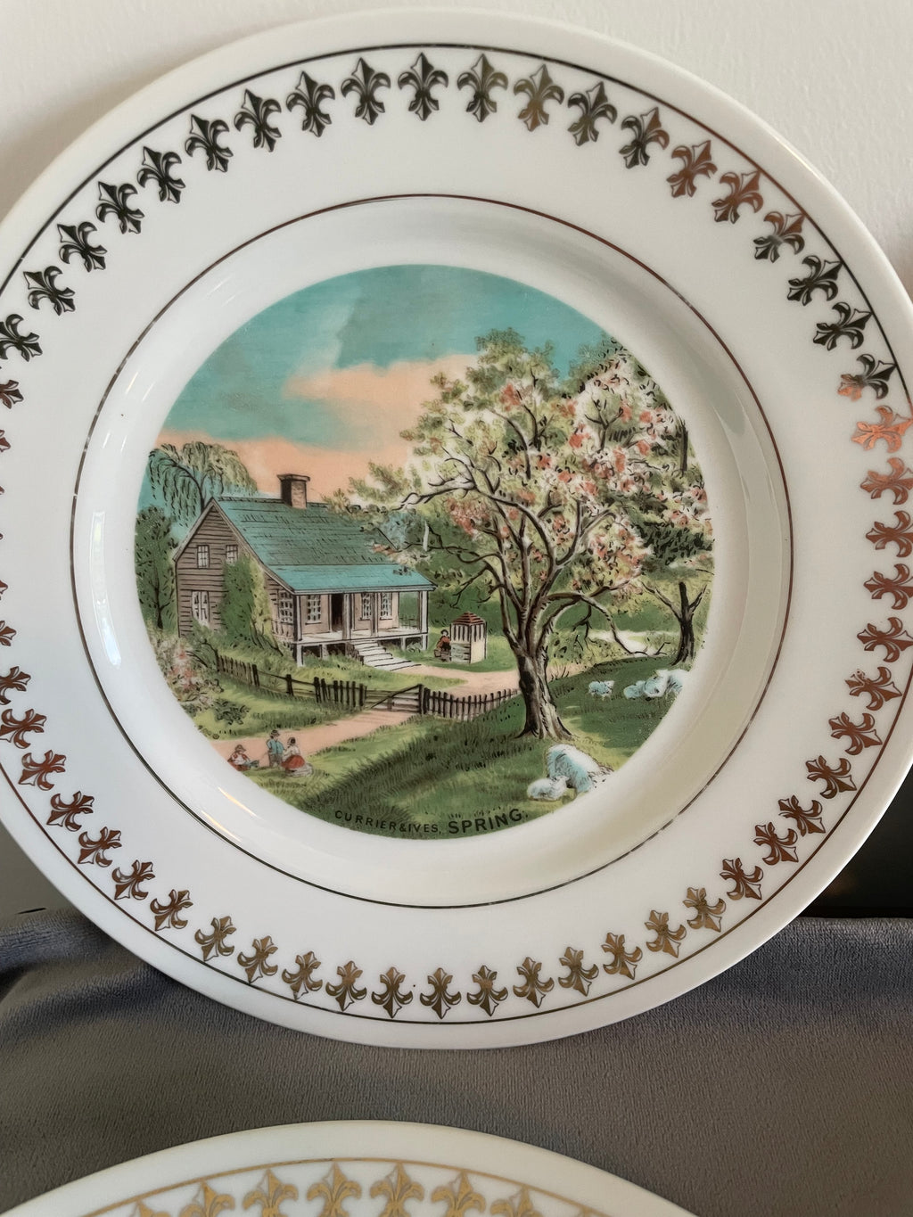Currier & Ives “The Four Seasons” 1980 plates