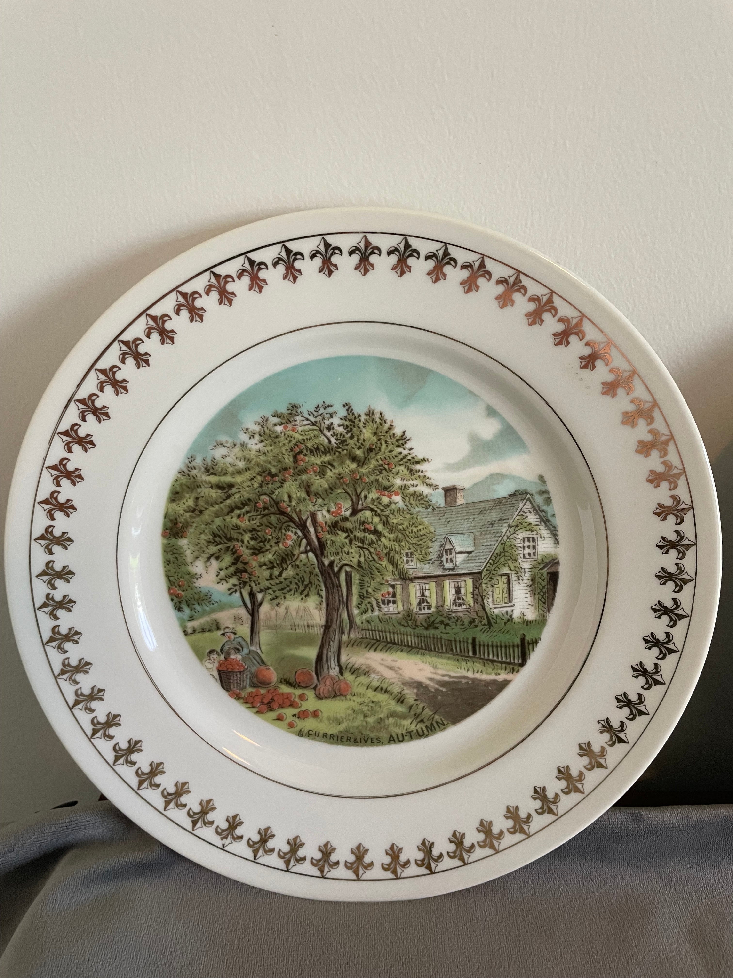 Currier & Ives “The Four Seasons” 1980 plates