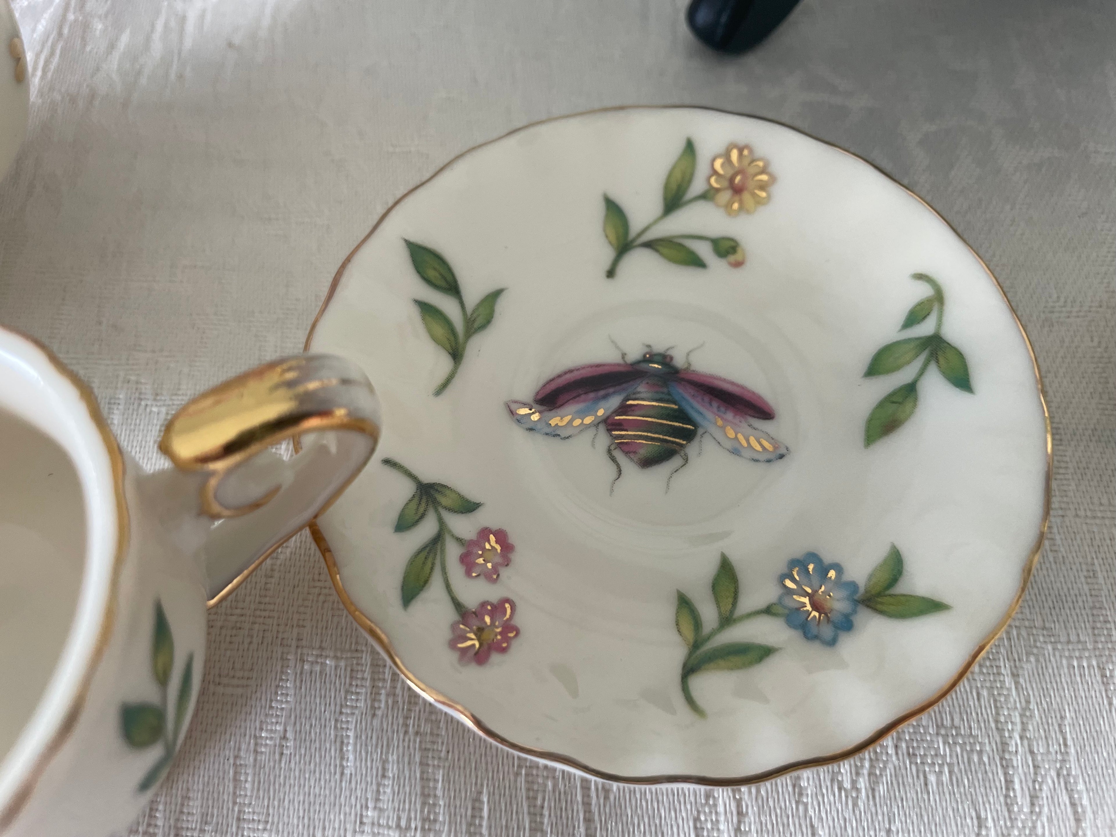 Adorable "Garden Tea Party" porcelain miniature tea set