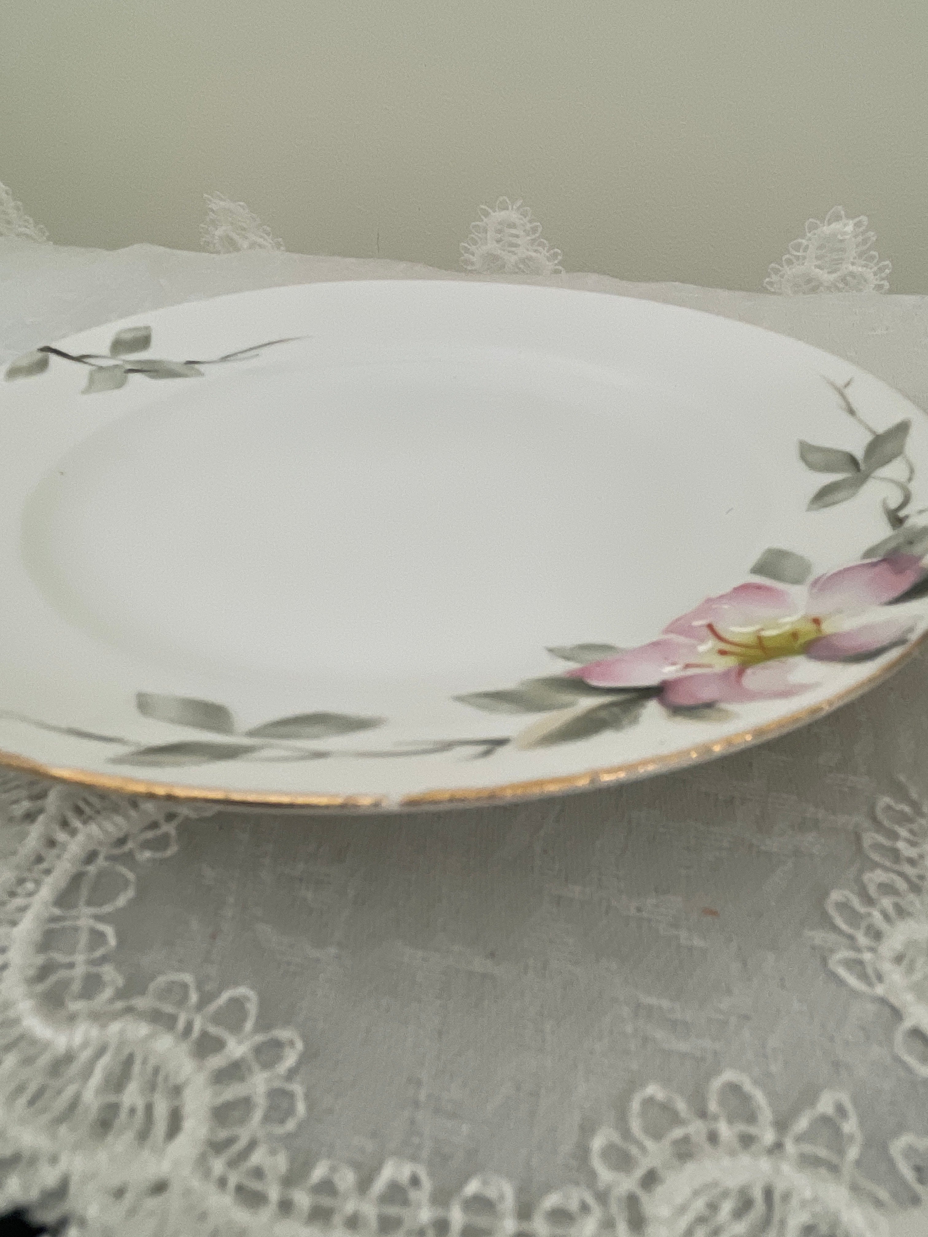 Vintage Noritake Azalea pattern mayo bowl with matching ladle and under plate