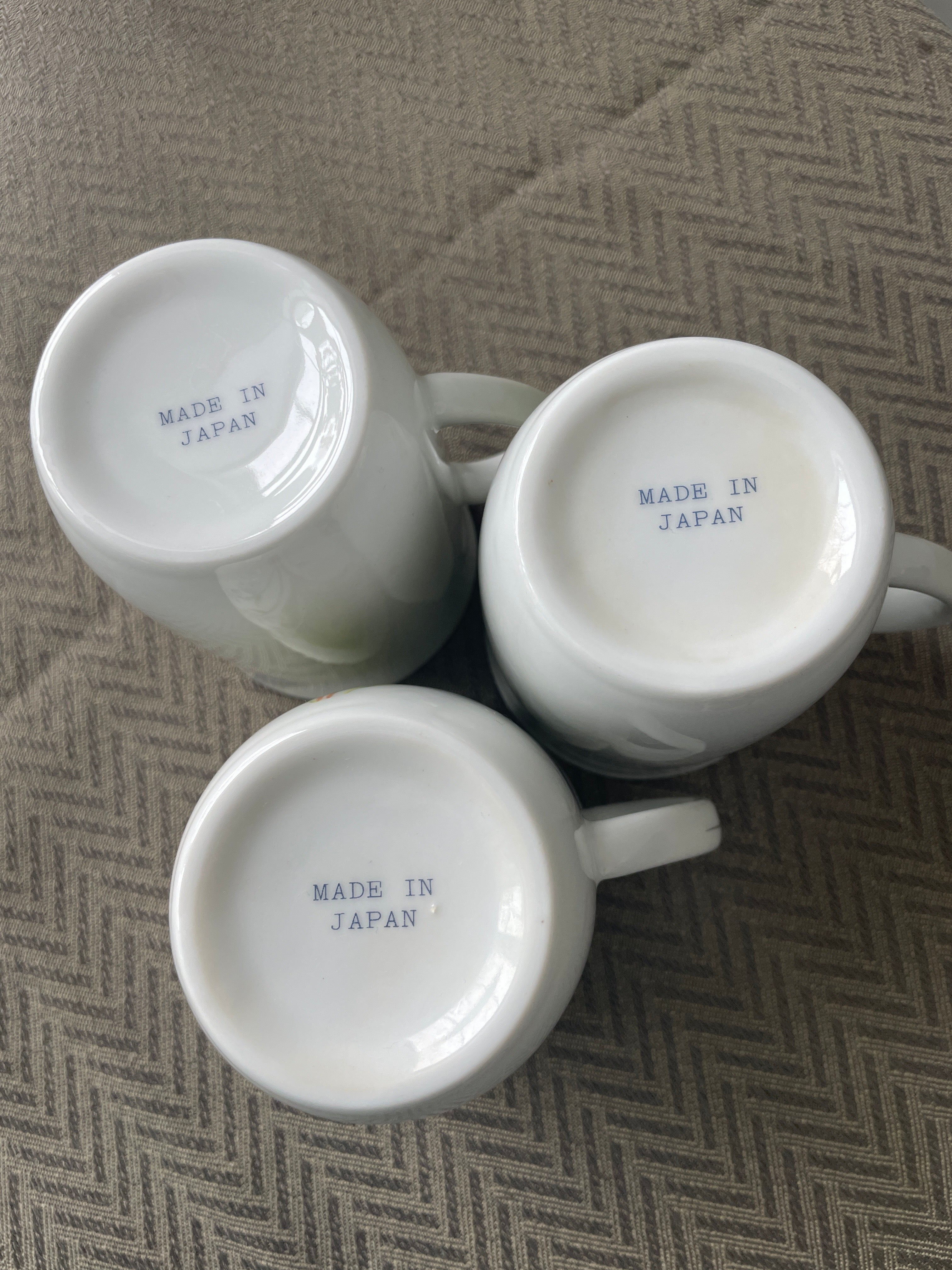 Japanese porcelain coffee/tea mugs