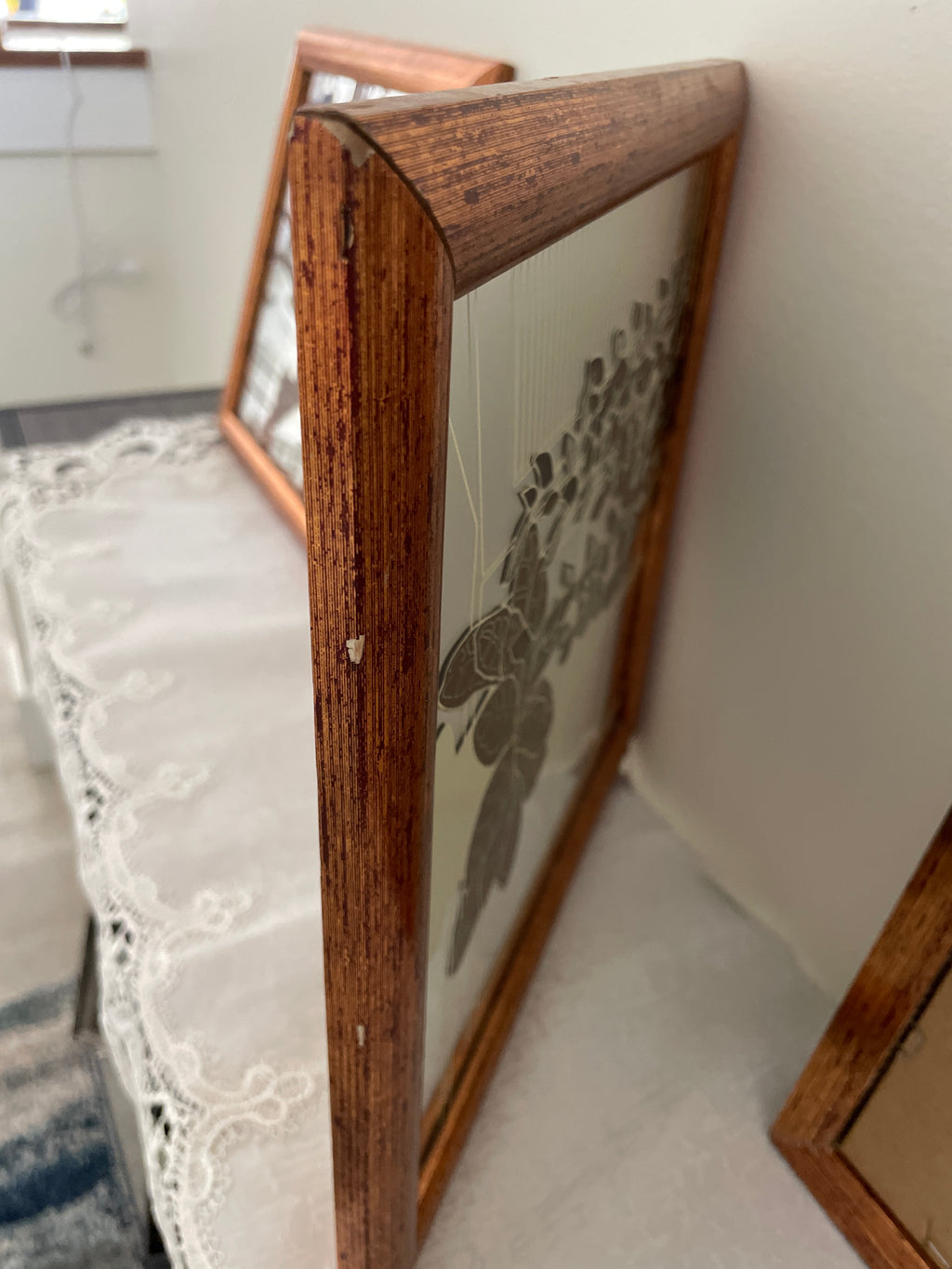 Roslof reverse-painted mirrors
