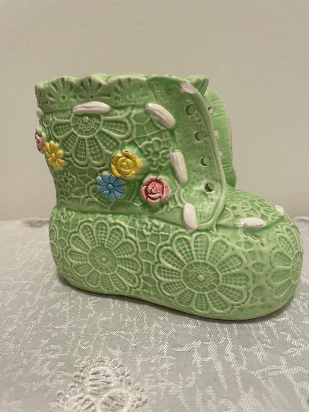 Vintage Baby Bootie Planter Japan