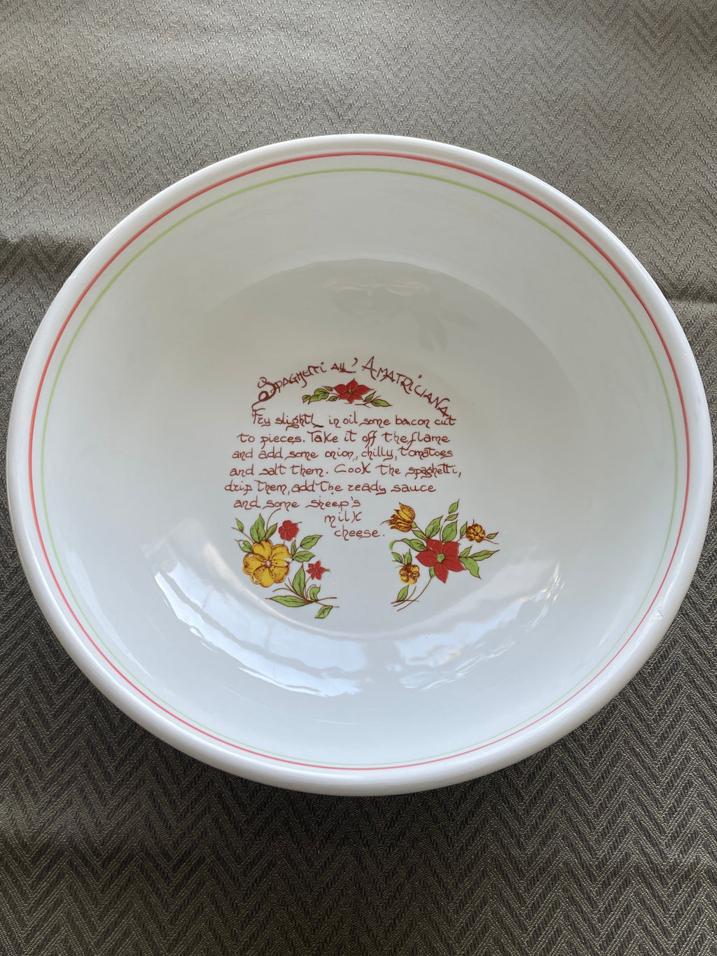 Italian La Primula ceramic spaghetti bowl
