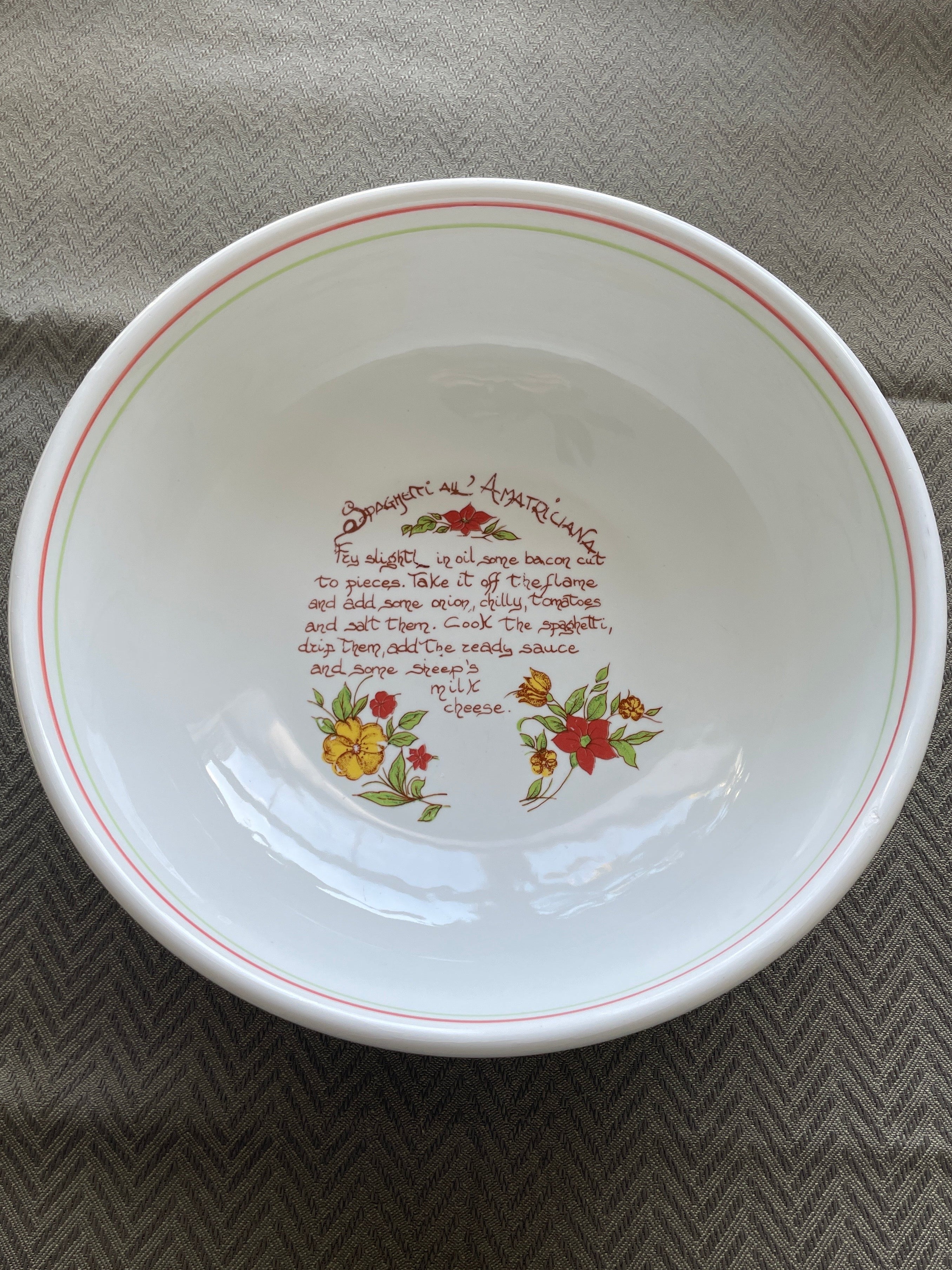 Italian La Primula ceramic spaghetti bowl
