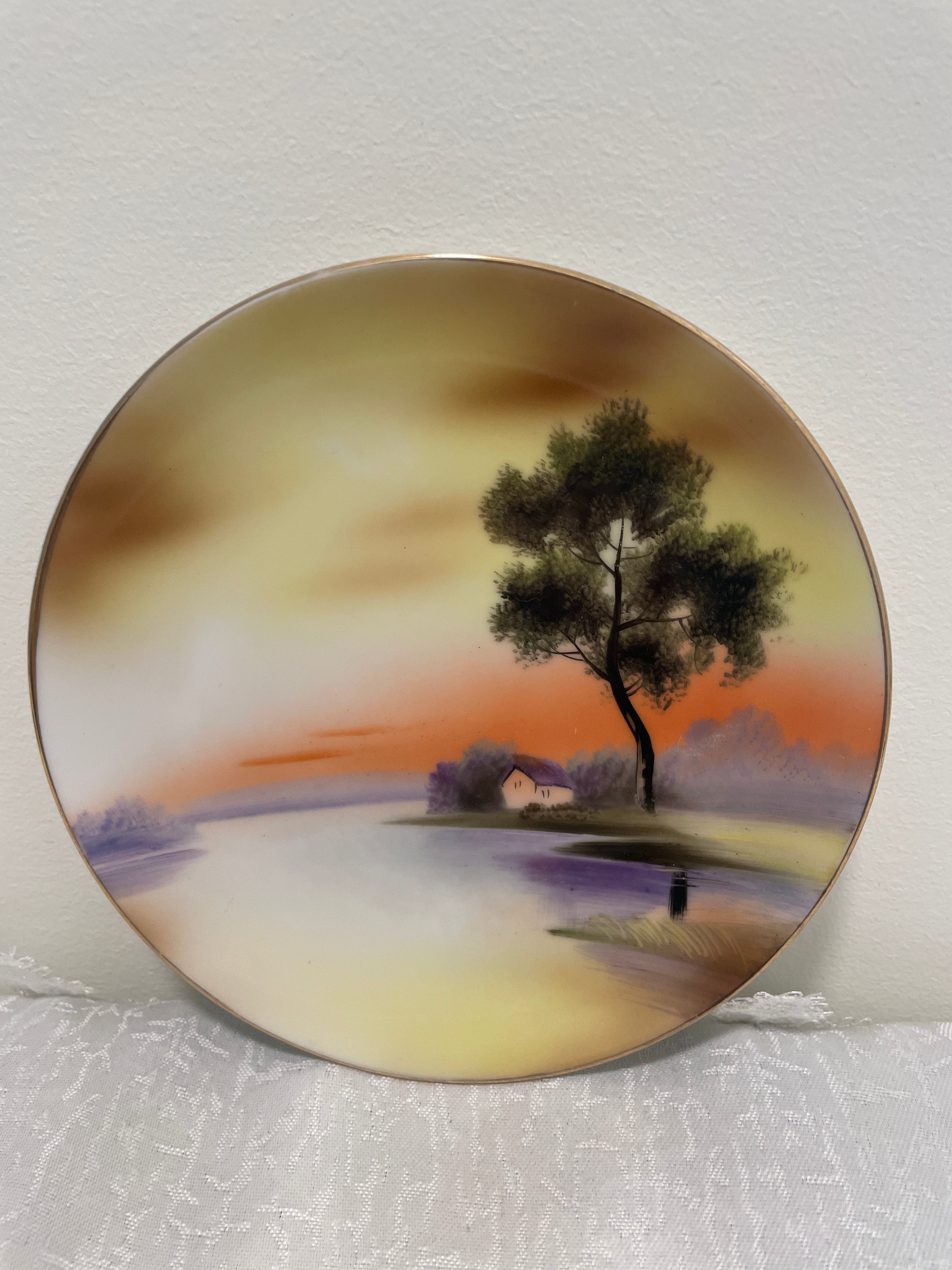 Vintage Noritake hand painted plates- Set of 4
