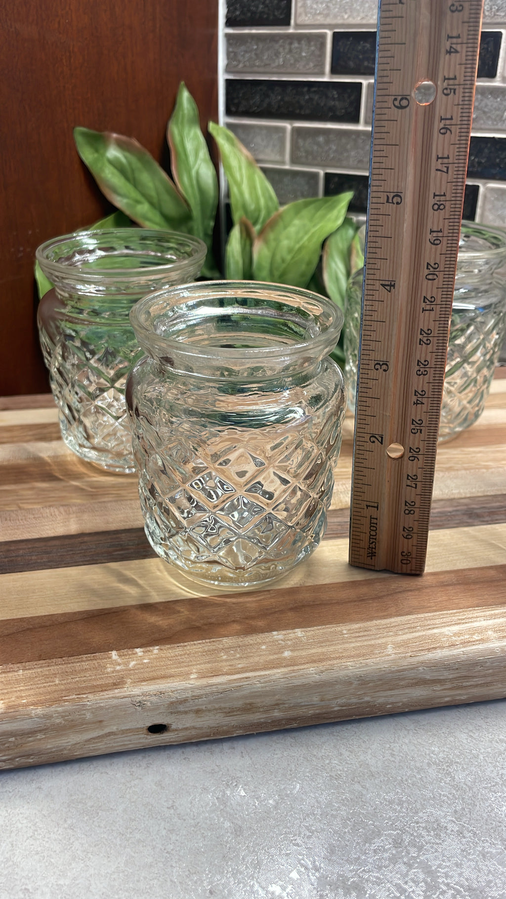 Set of 4 Glass Apothecary jars