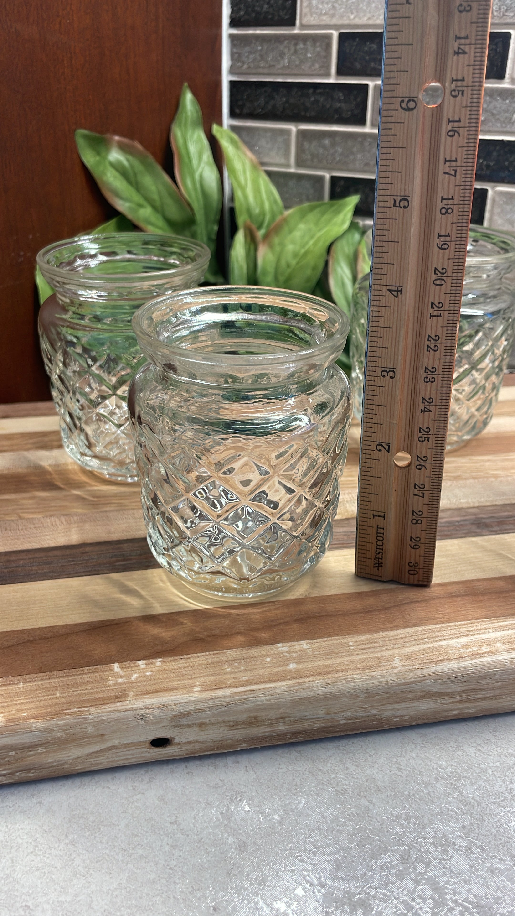 Set of 4 Glass Apothecary jars