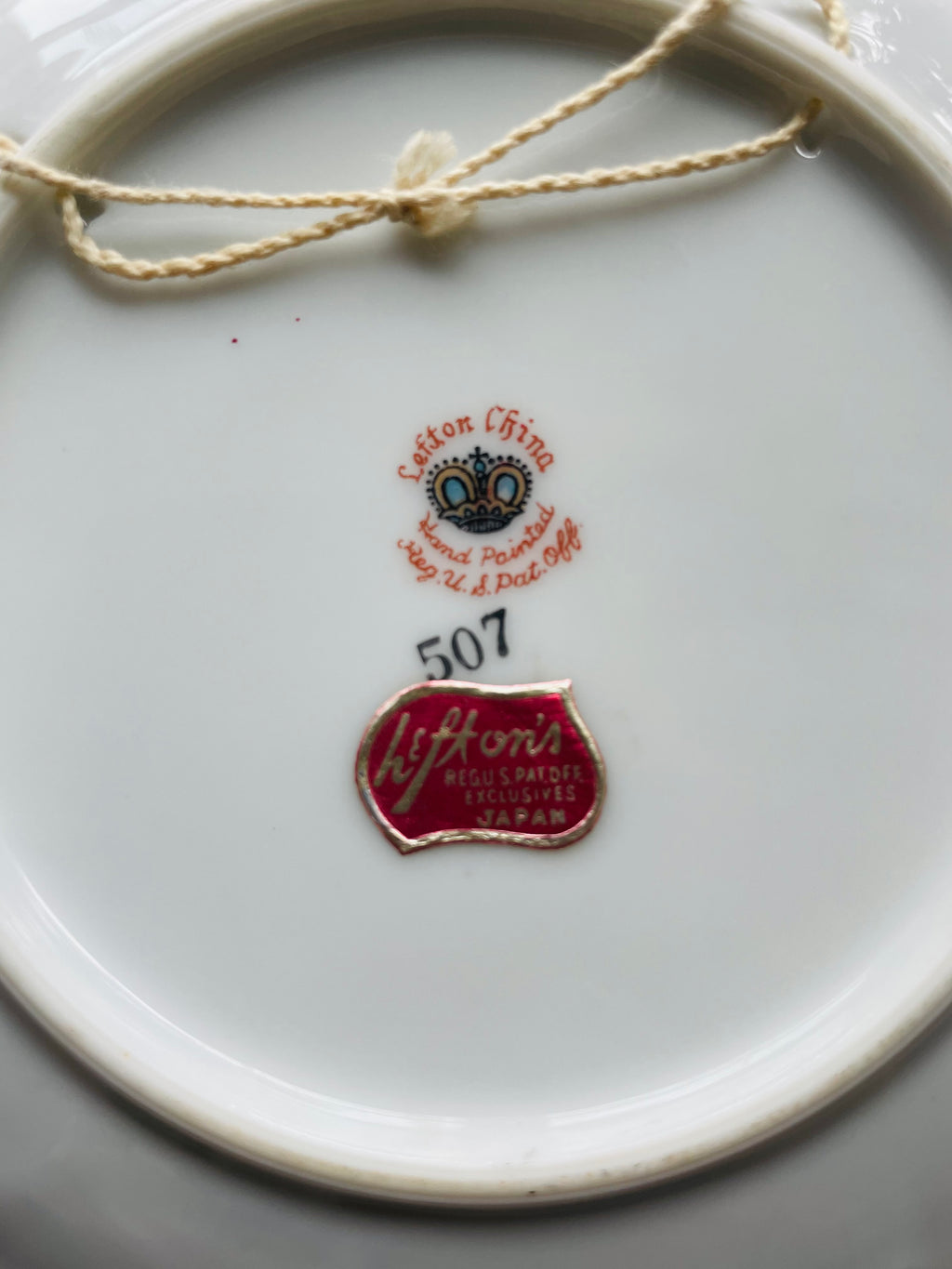 Vintage Lefton China “To Mother” hand painted plate