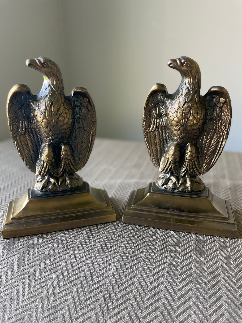 Emig American Eagle cast metal bookends