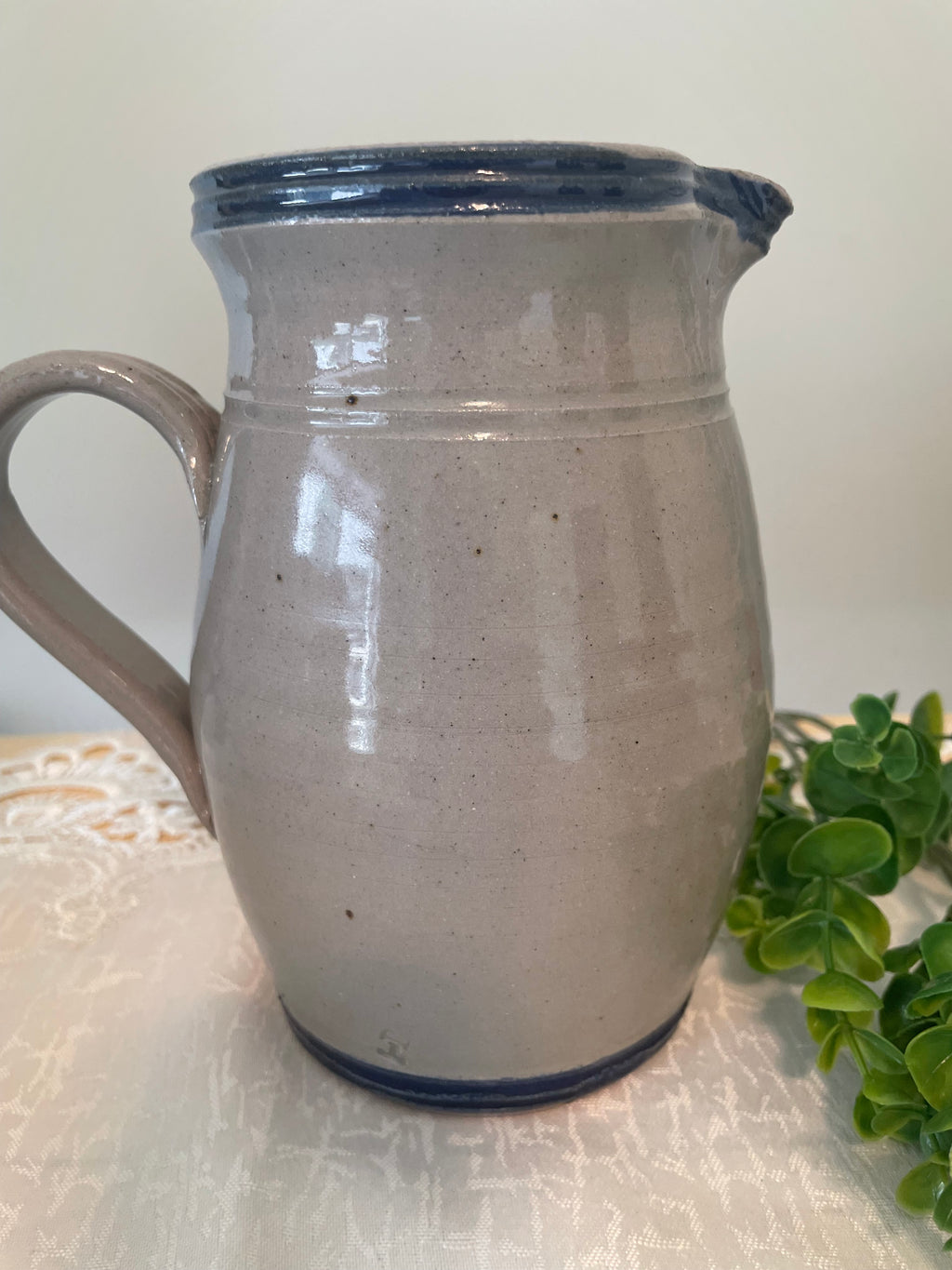 Westerwald pottery stoneware salt glaze pitcher