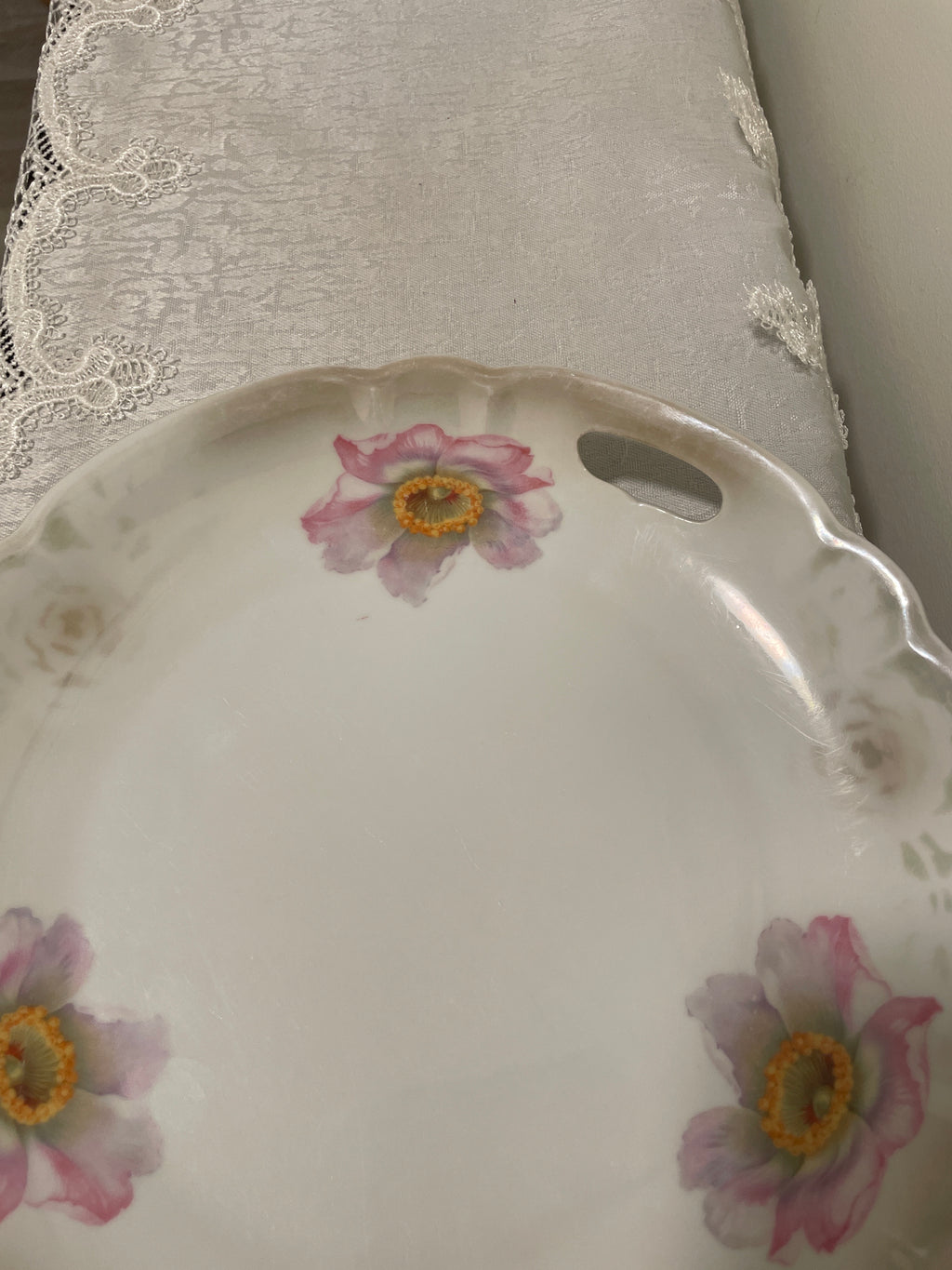 Antique Schonwald Oremont handled cake plate