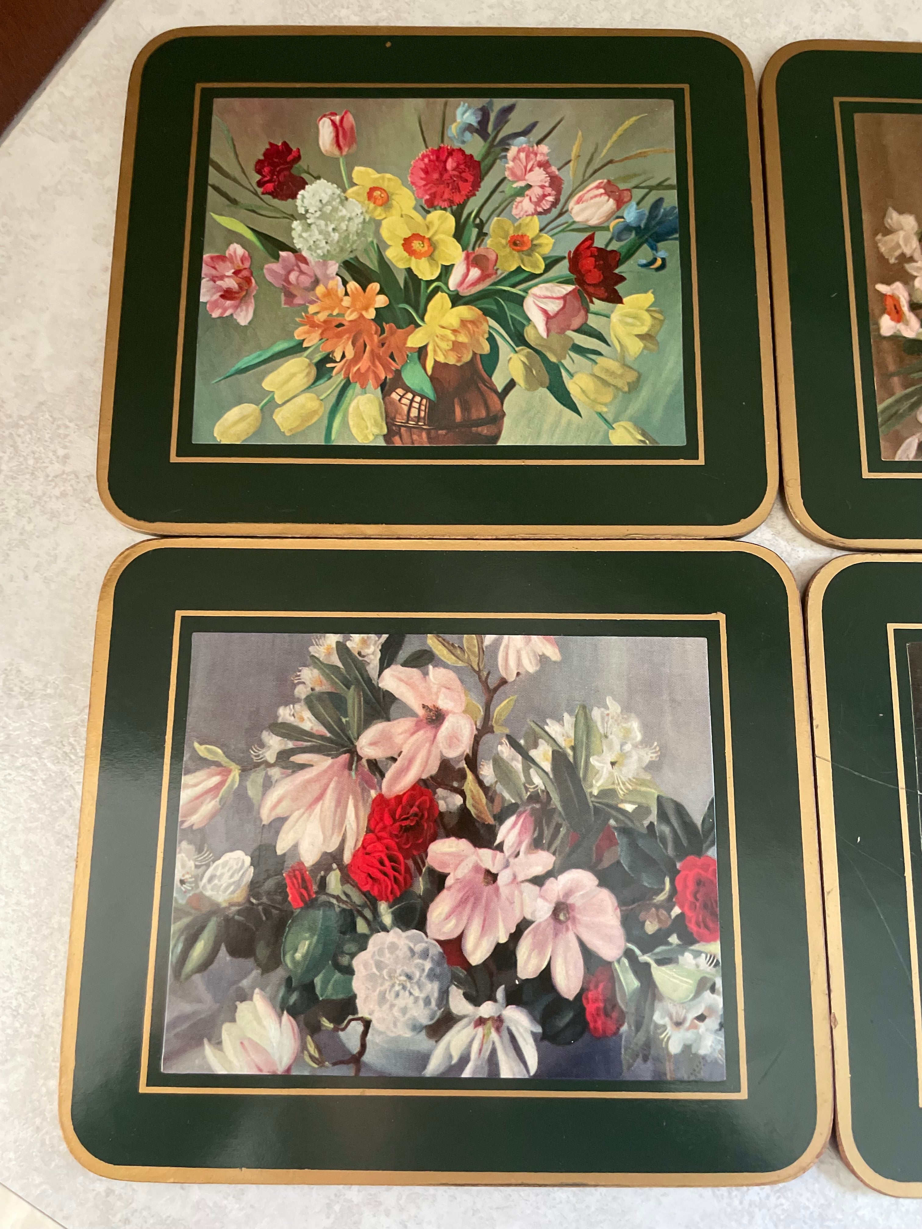 Clover Leaf cork-backed table mats