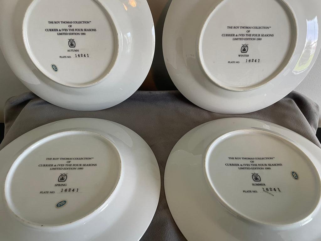 Currier & Ives “The Four Seasons” 1980 plates