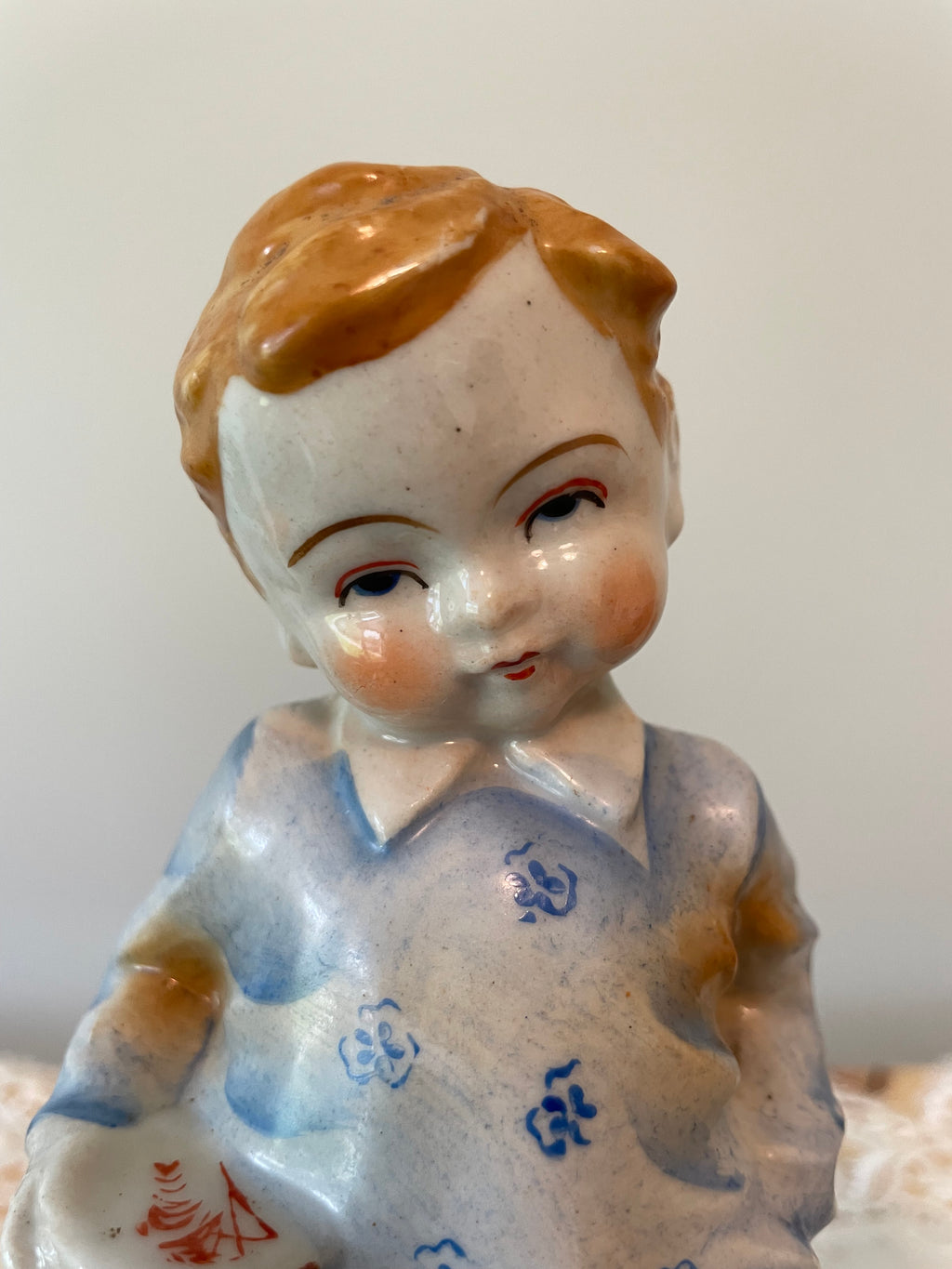 Vintage Japan hand painted boy and girl figurines