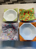 Handmade fabric bowl cozy - Set of 4
