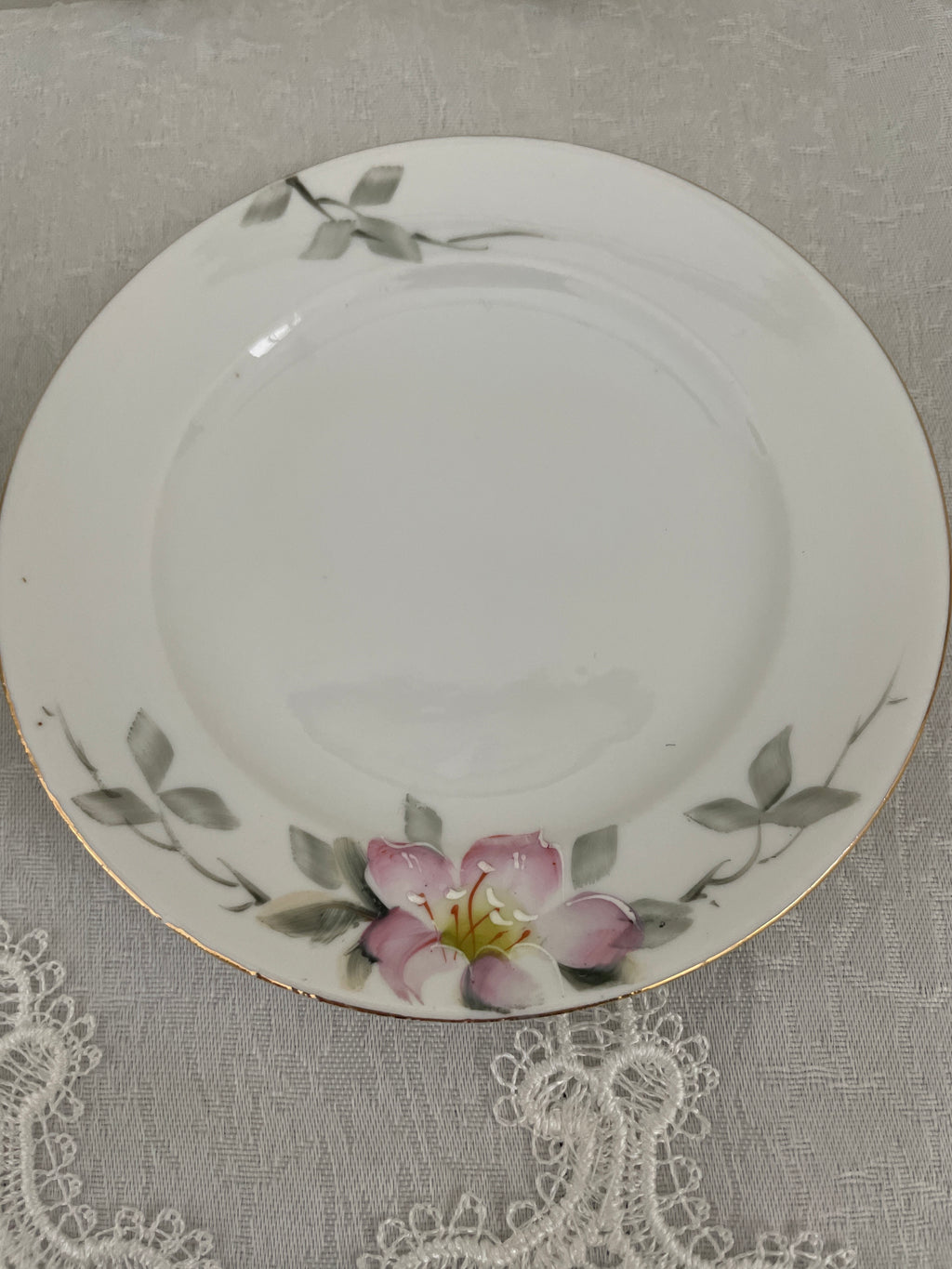 Vintage Noritake Azalea pattern mayo bowl with matching ladle and under plate