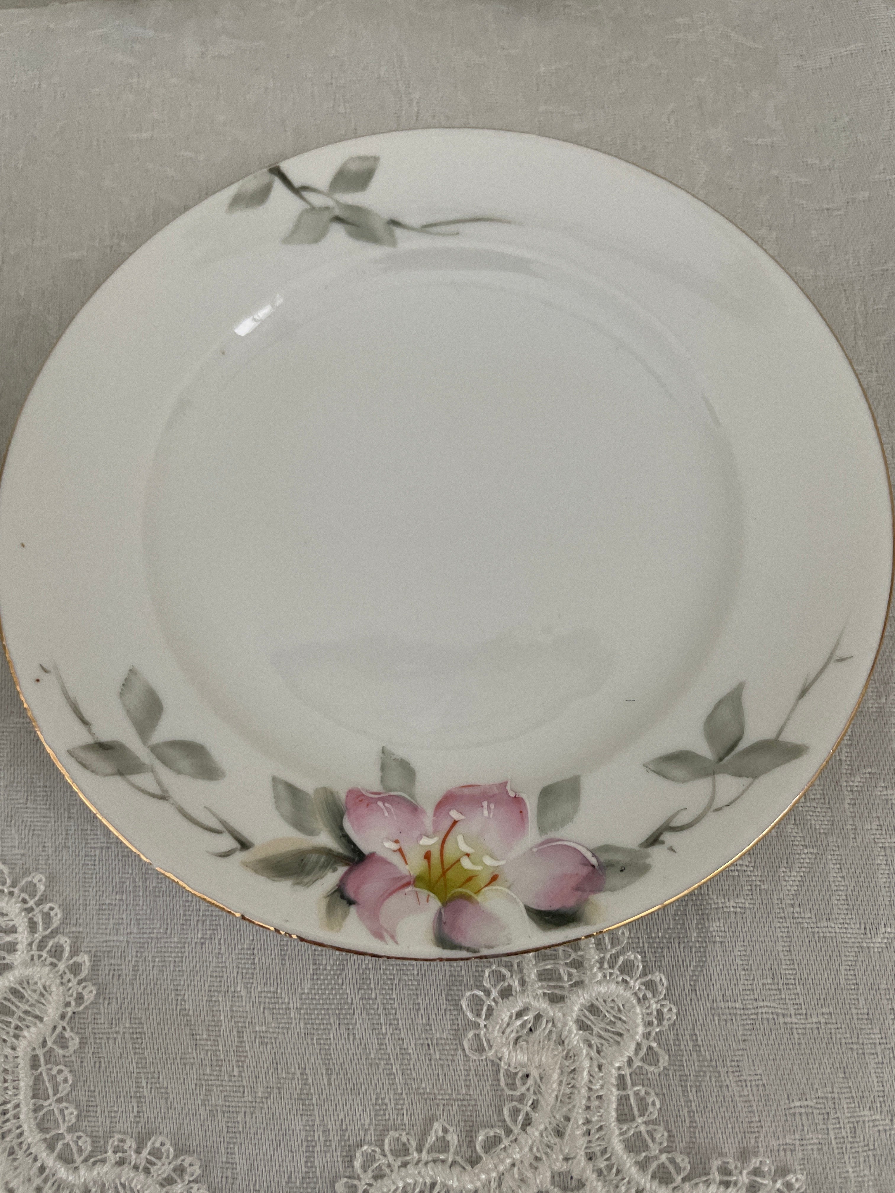 Vintage Noritake Azalea pattern mayo bowl with matching ladle and under plate