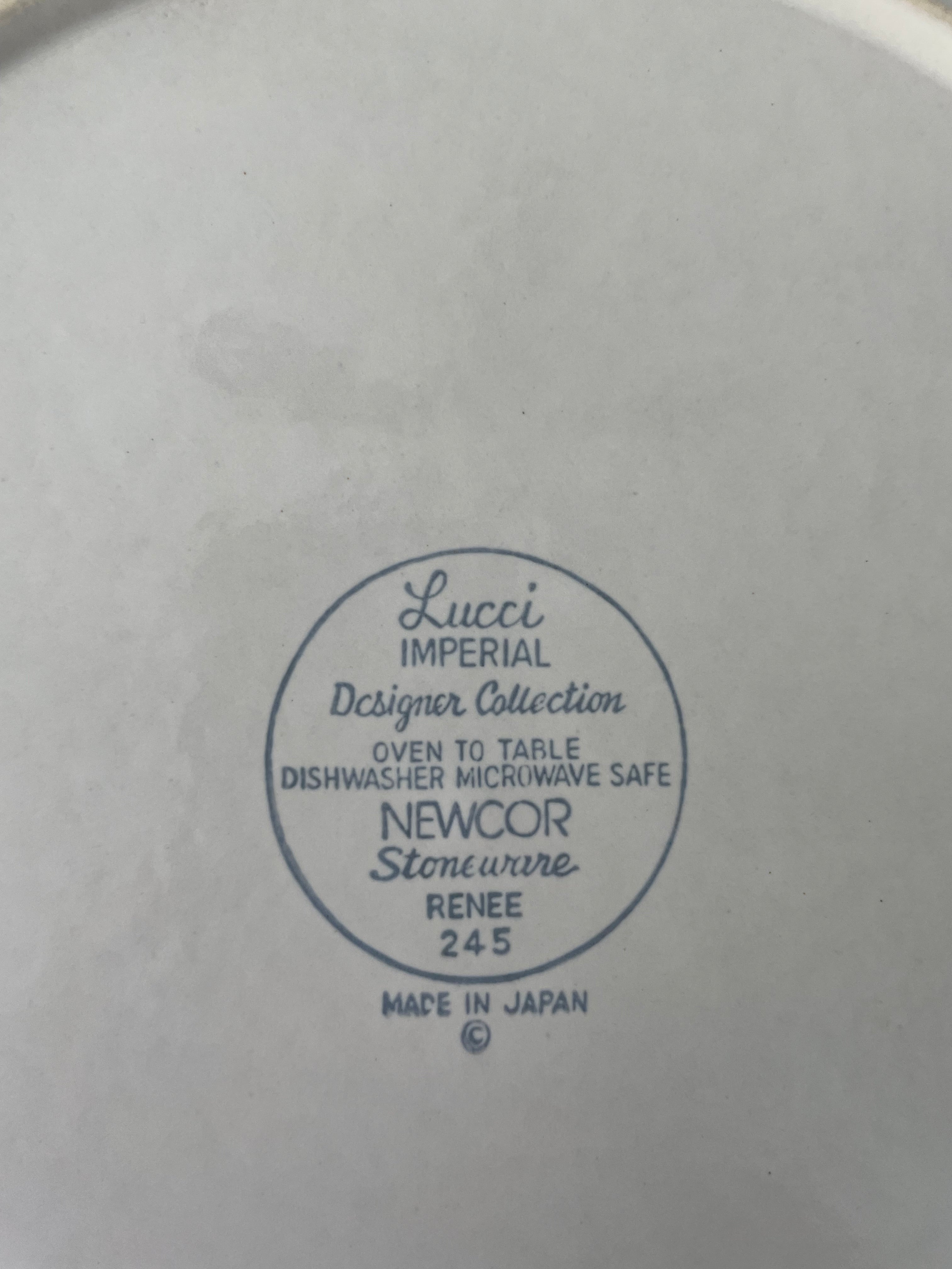 Newcor Stoneware 10.5" plate from Lucci Imperial