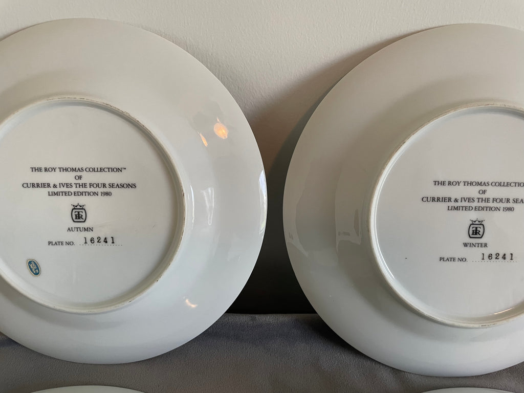 Currier & Ives “The Four Seasons” 1980 plates