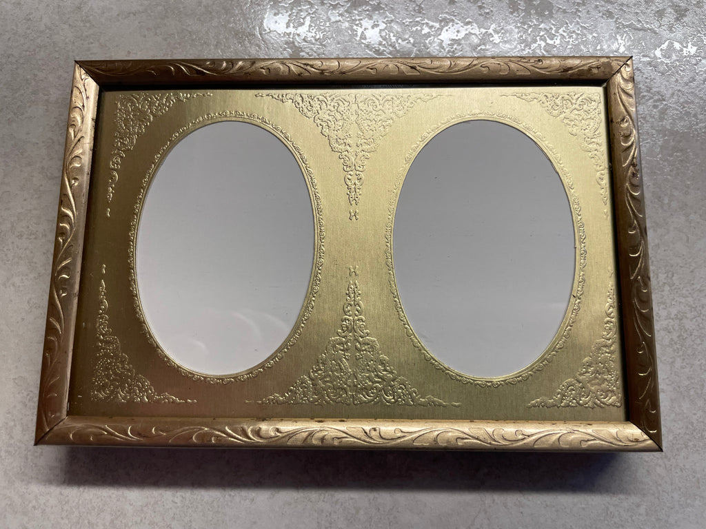 Two picture gold frame