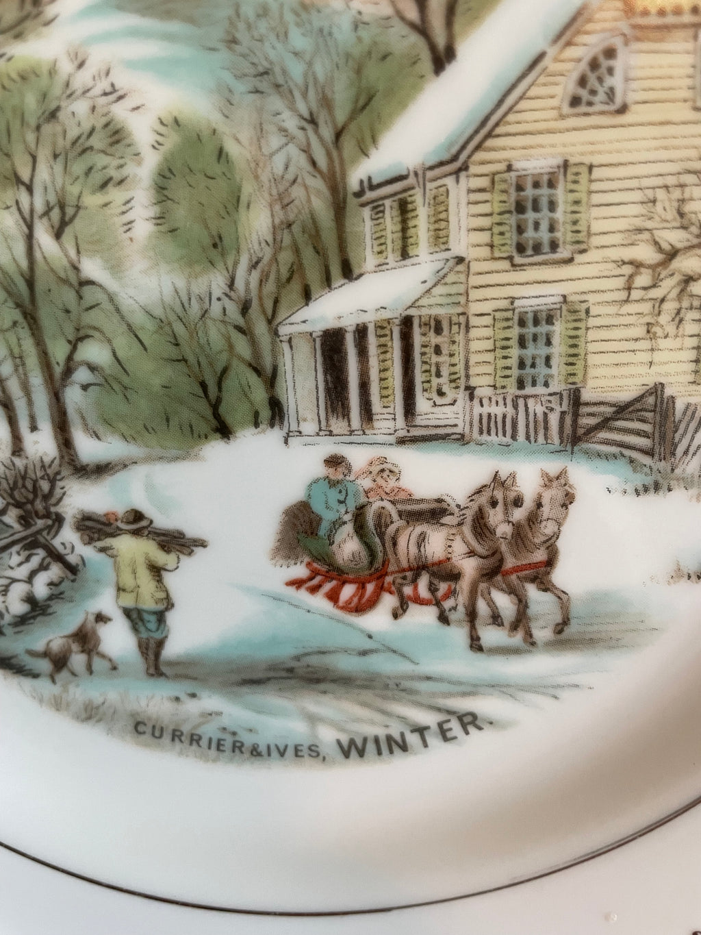 Currier & Ives “The Four Seasons” 1980 plates