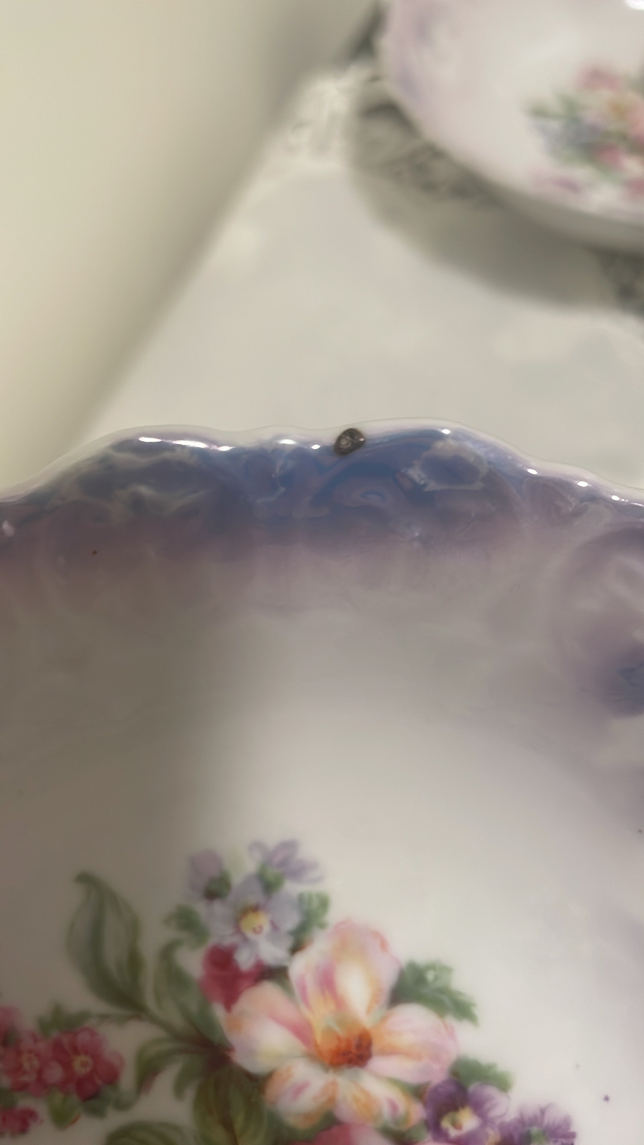 Bavaria 5-piece set Porcelain Floral Luster Serving & Berry Bowls