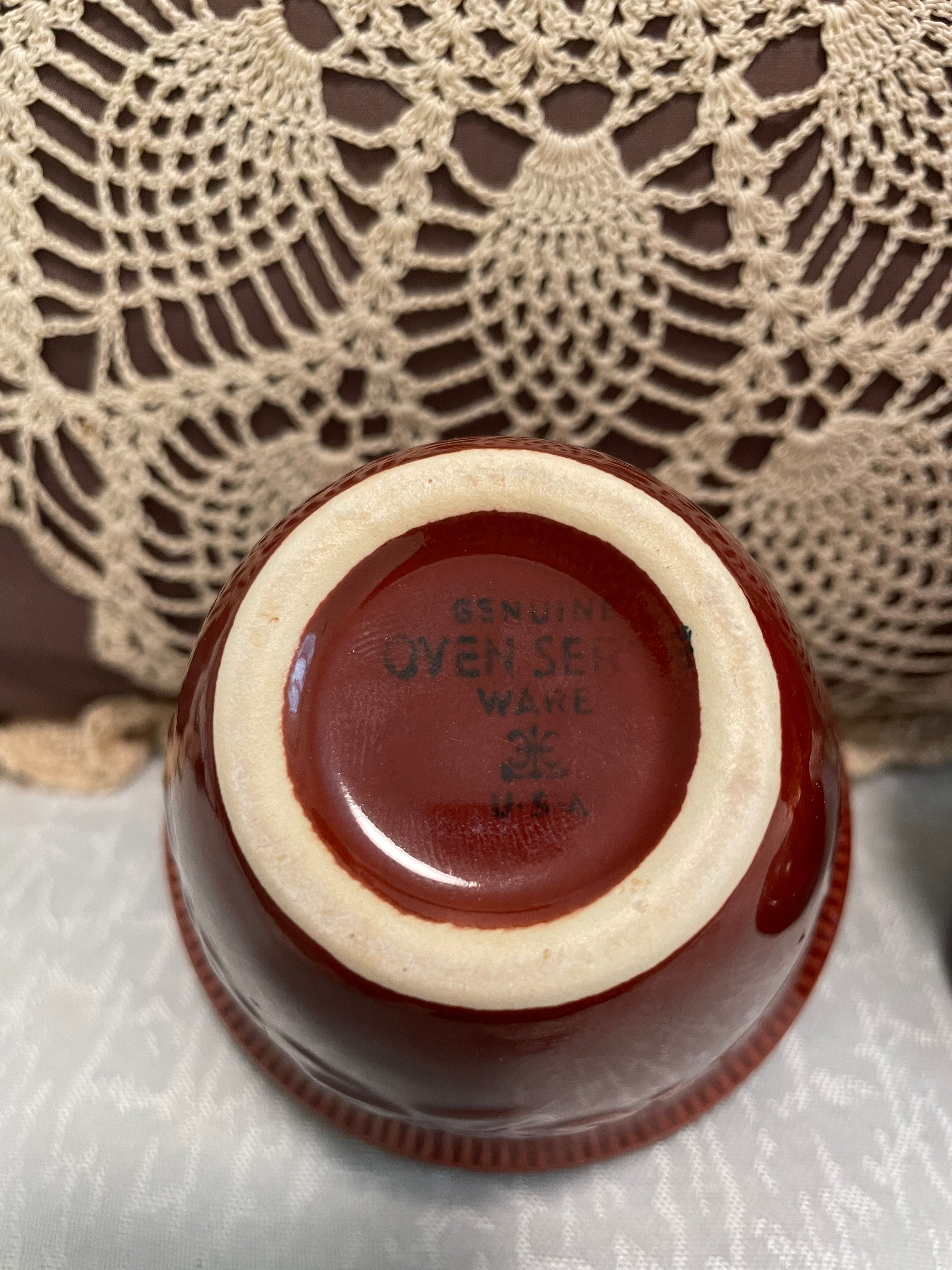 Vintage Taylor Smith & Taylor "Genuine Oven Serve Ware" custard cup