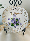 Vintage Lefton China “To Mother” hand painted plate
