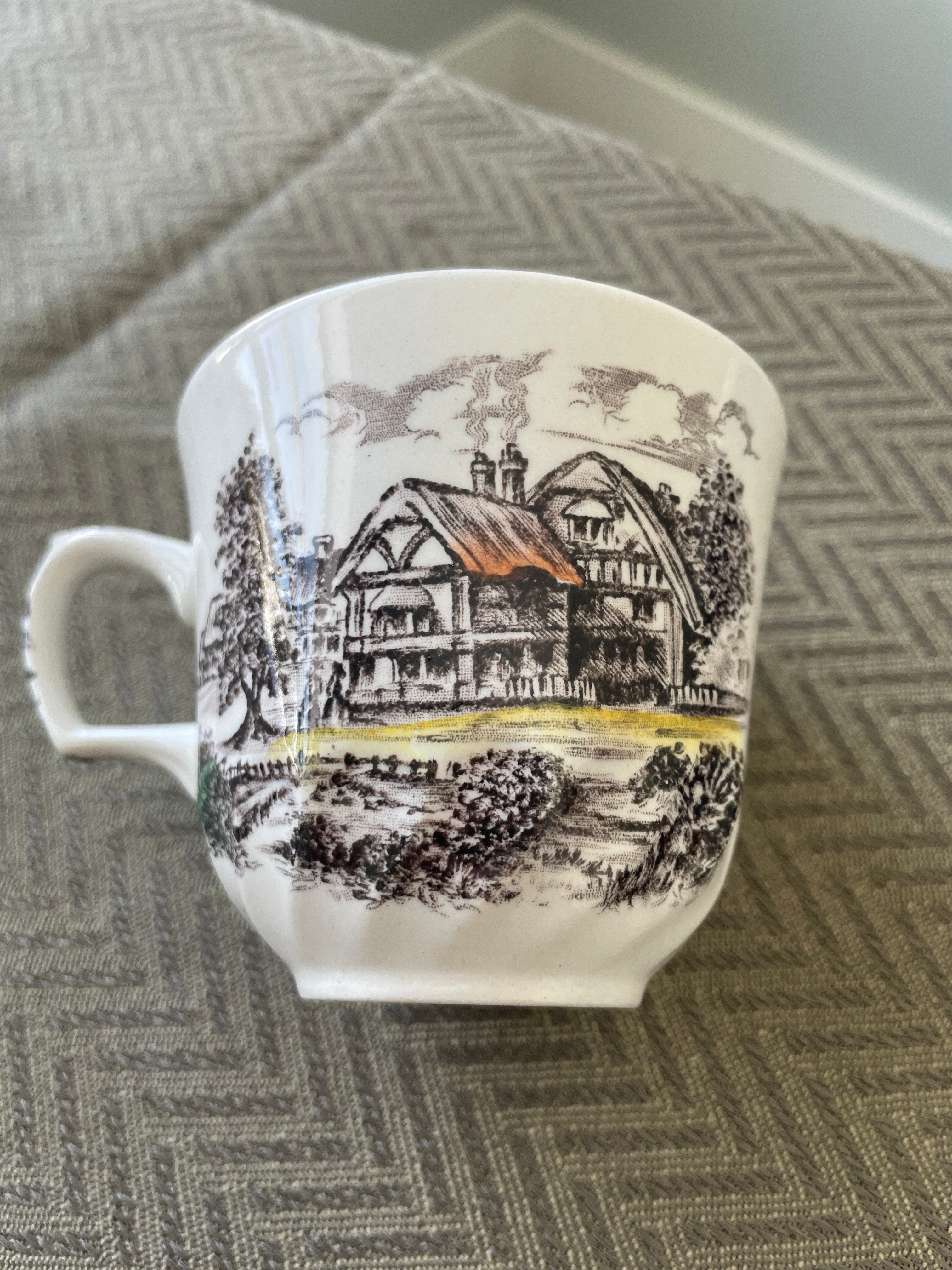 Vintage Yorkshire Staffordshire Ironstone Tea cup and saucer