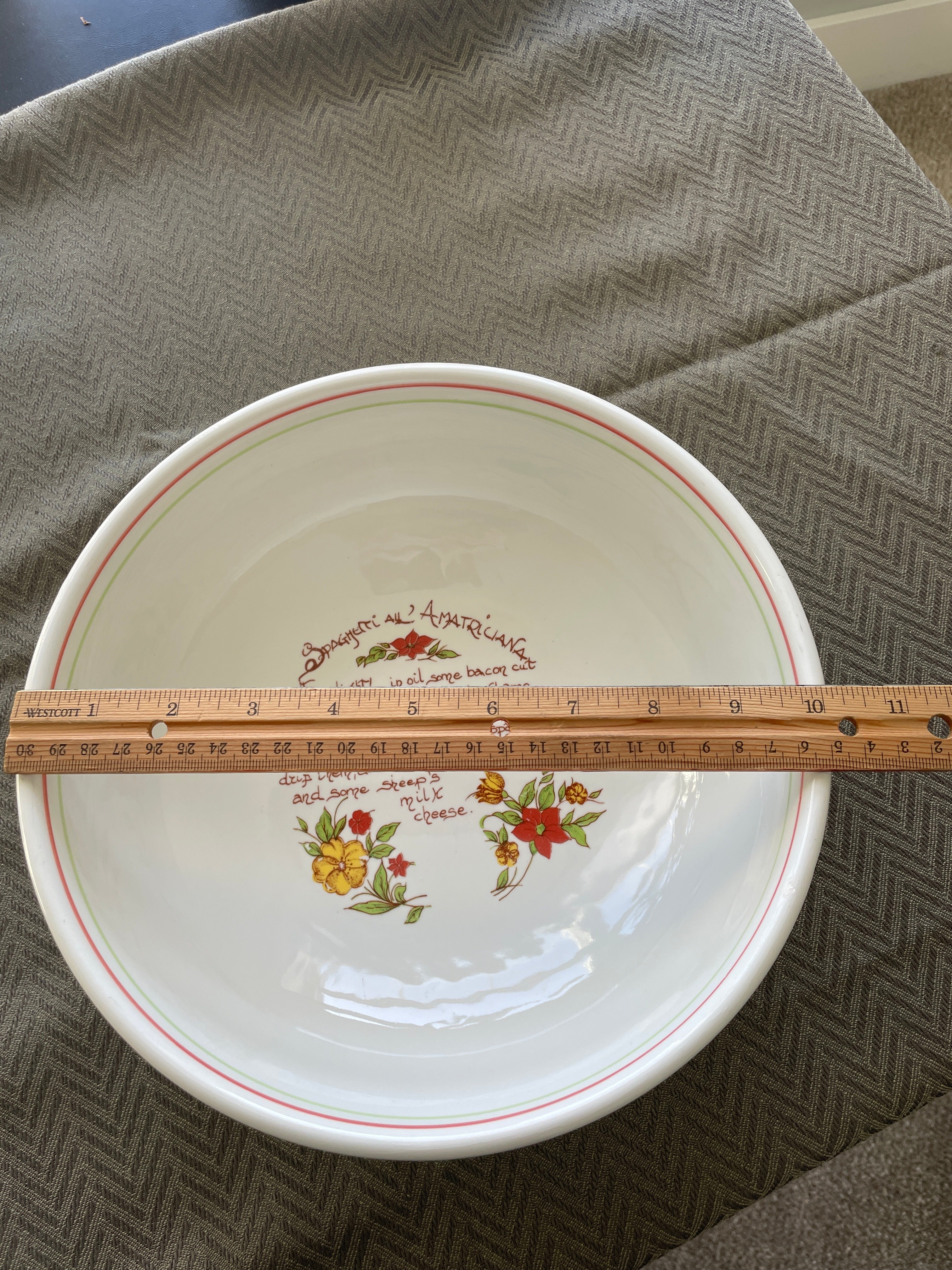 Italian La Primula ceramic spaghetti bowl