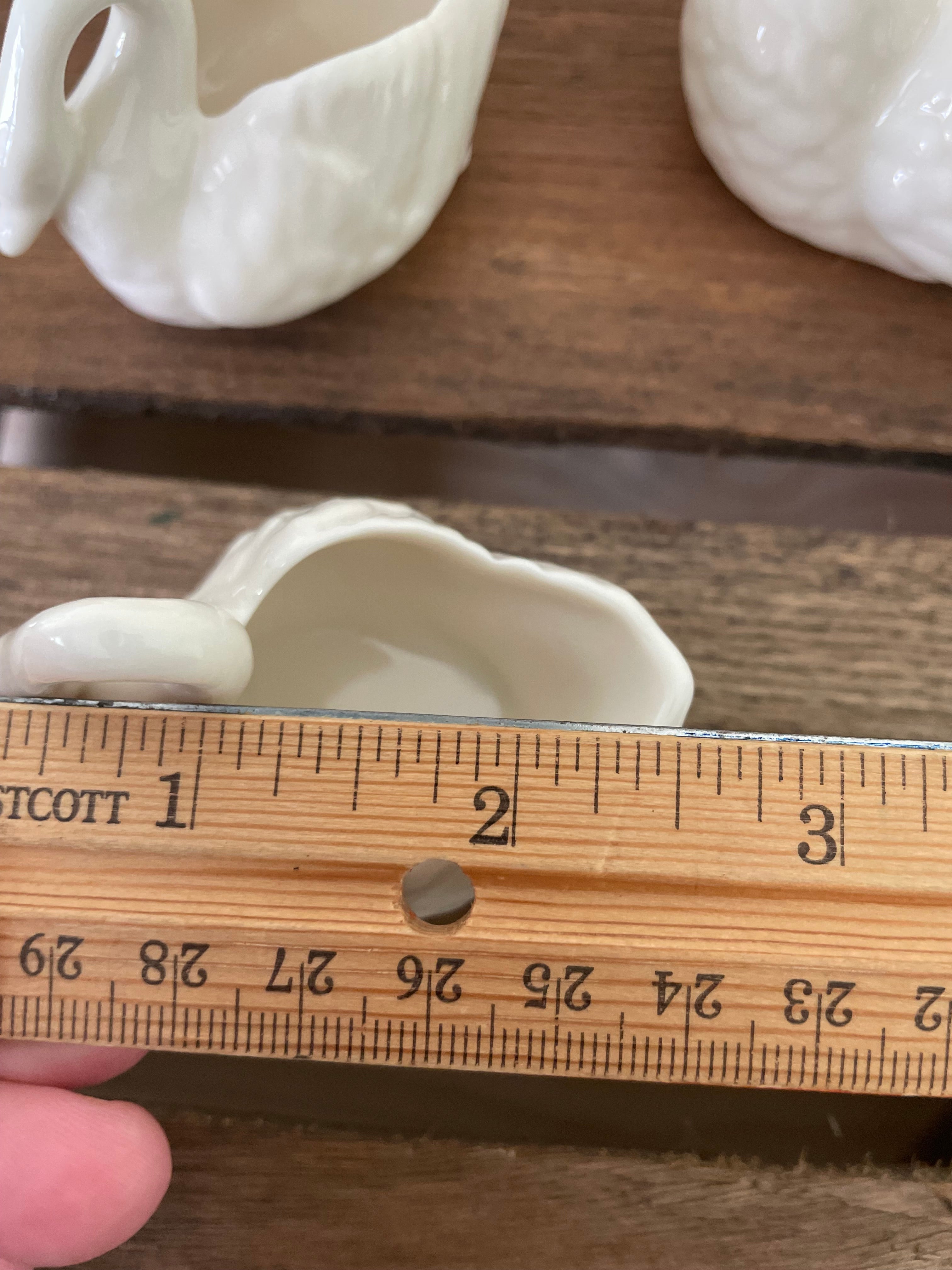 Vintage Lenox Ivory Swans porcelain dish